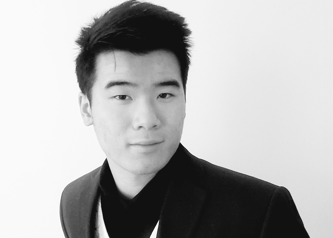 Black and white self photo of Jackie Zheng