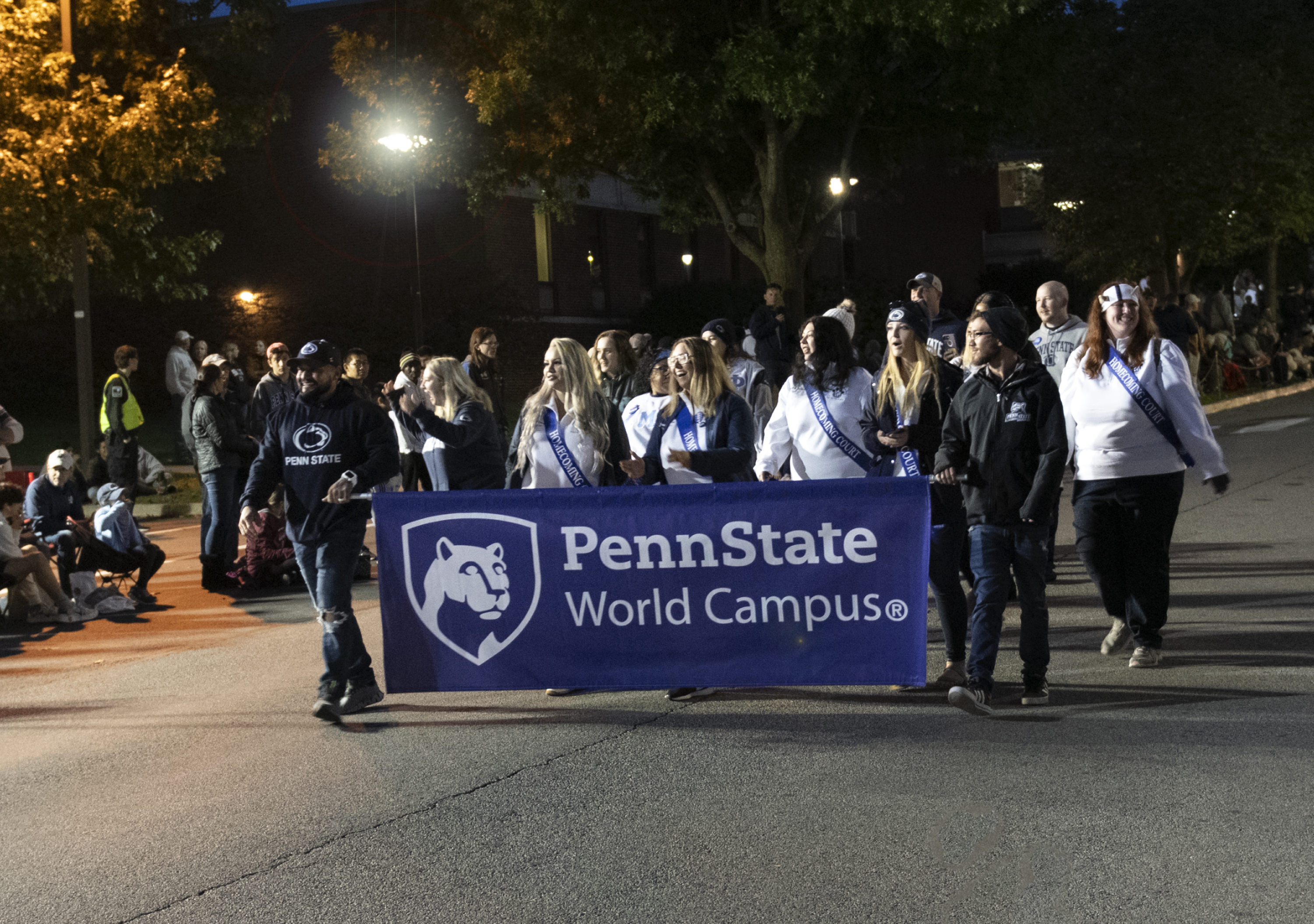 world campus students in parade