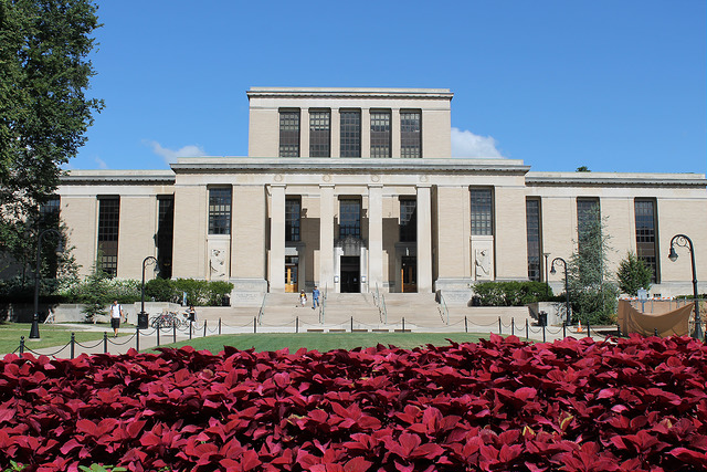 A photo of the Penn State library.