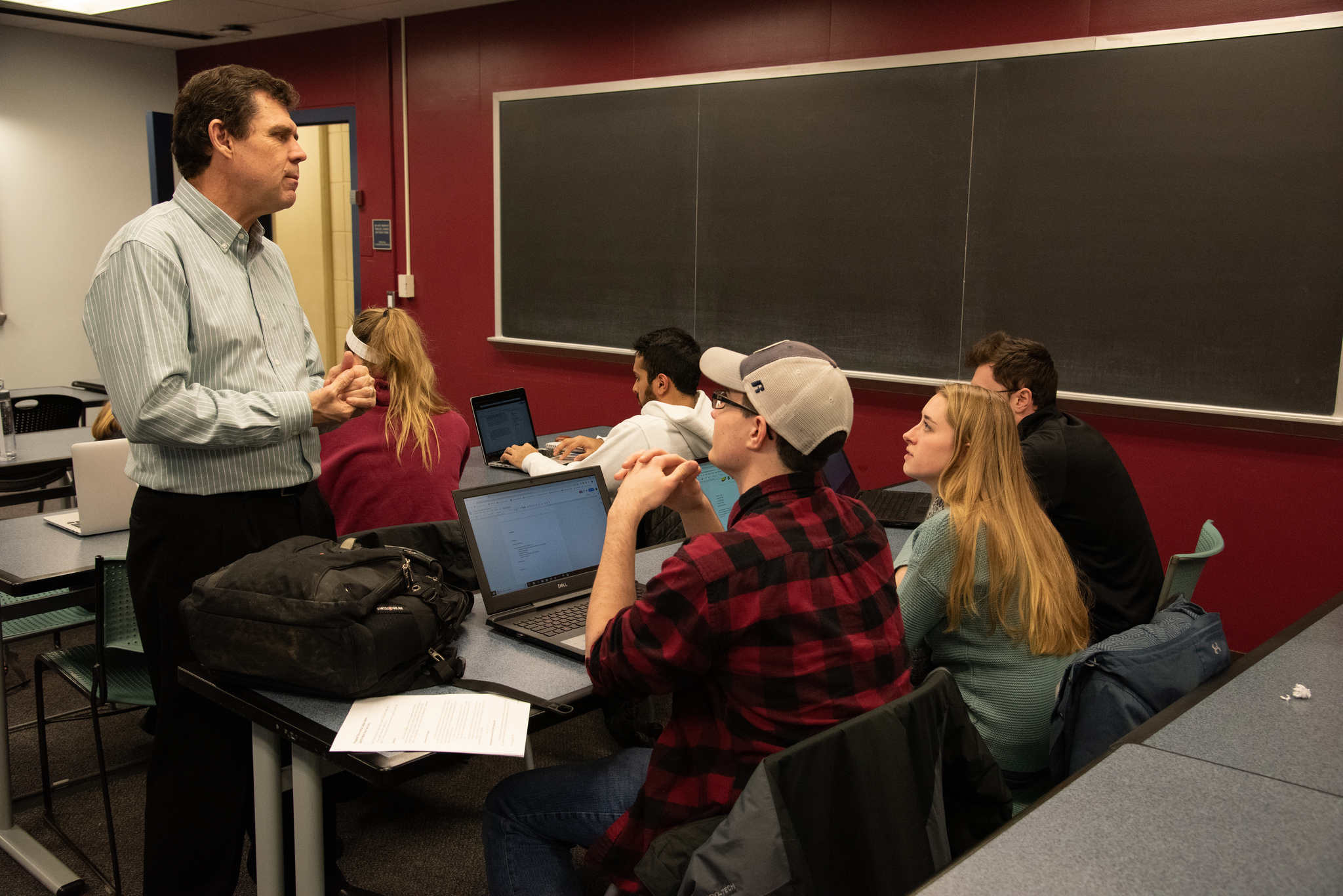 Michael Alley, associate teaching professor, leads a technical writing workshop. 