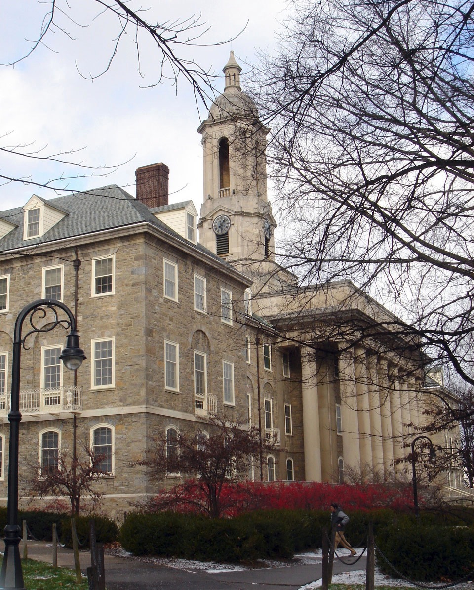 Old Main during winter