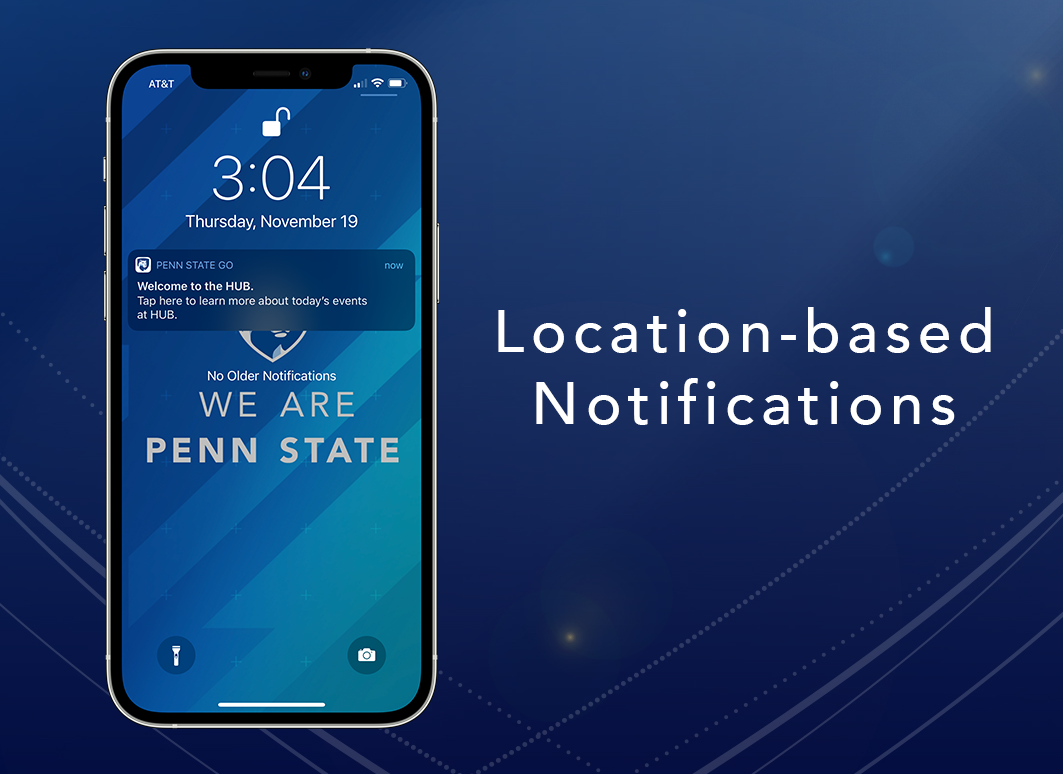 Penn State Go:  Location-based notifications is now available