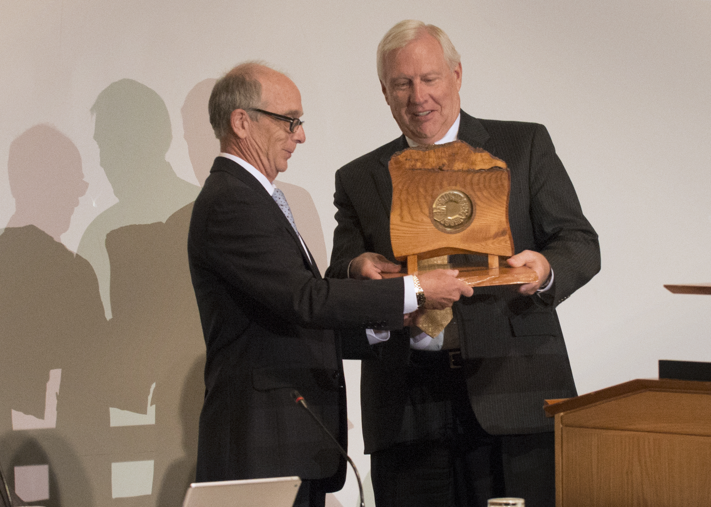 Masser presents medal to Erickson