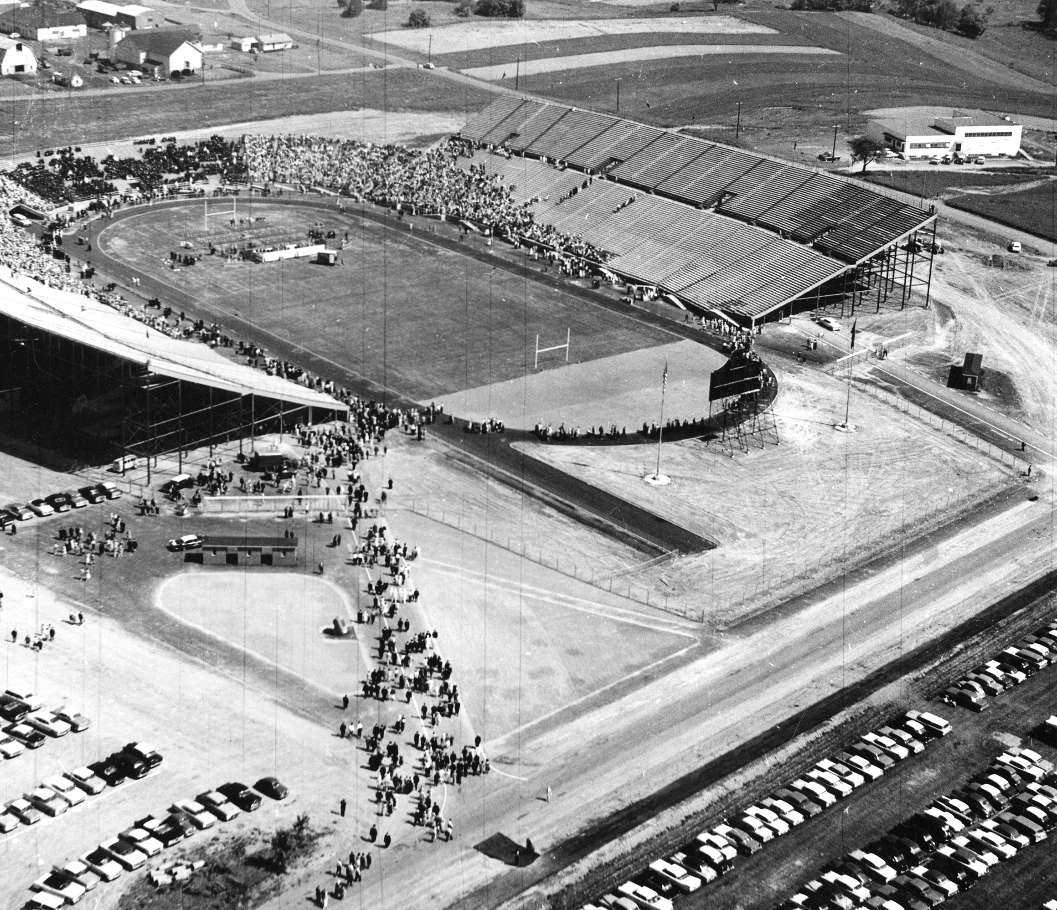 Beaver Stadium commencement at Penn State, early 1960s