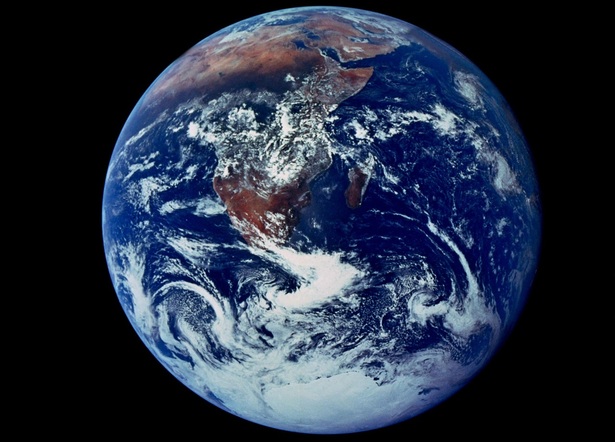 A photo of Earth taken from space in 1972.