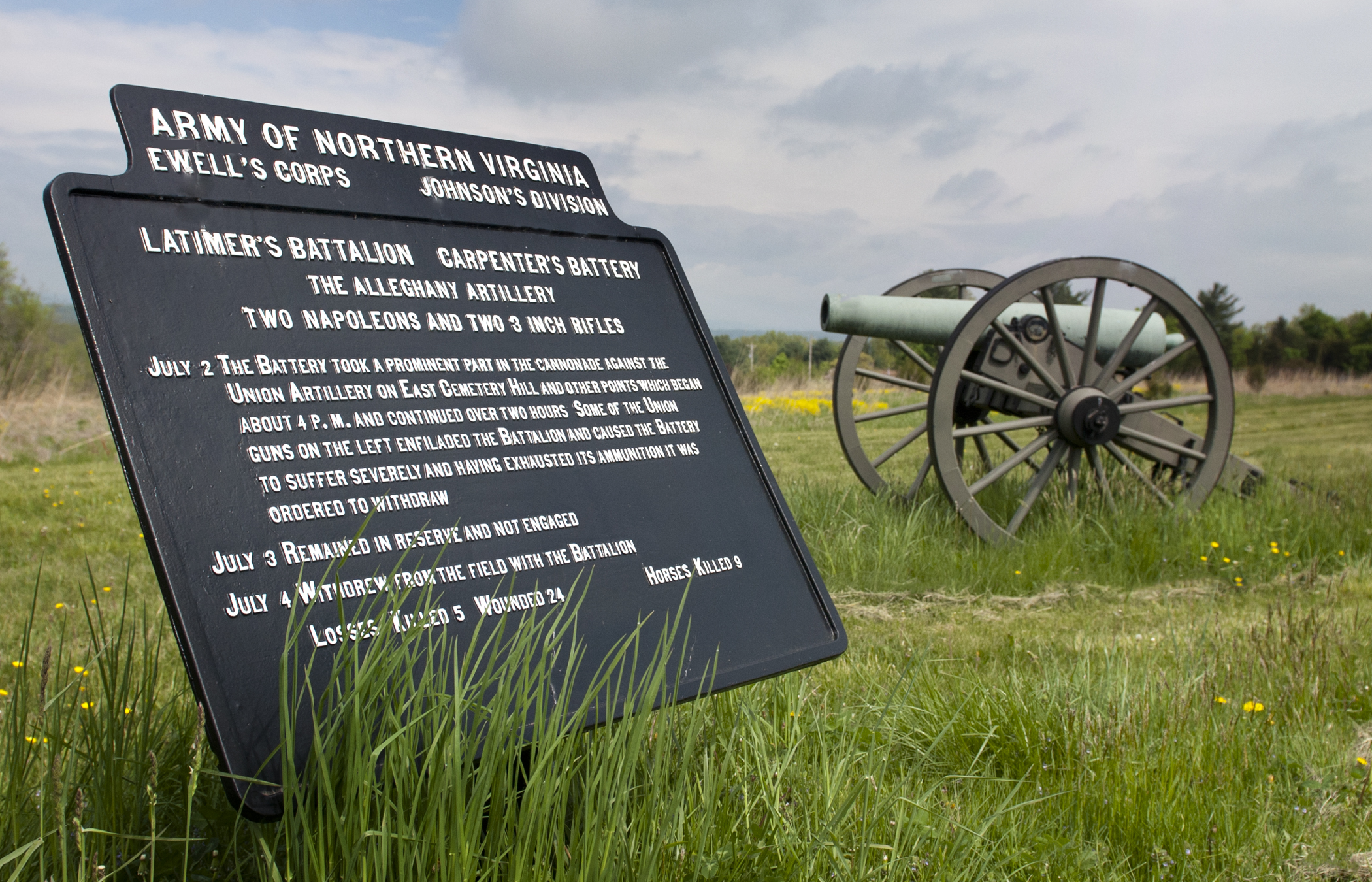 Benner's Hill on the Gettysburg Battlefied