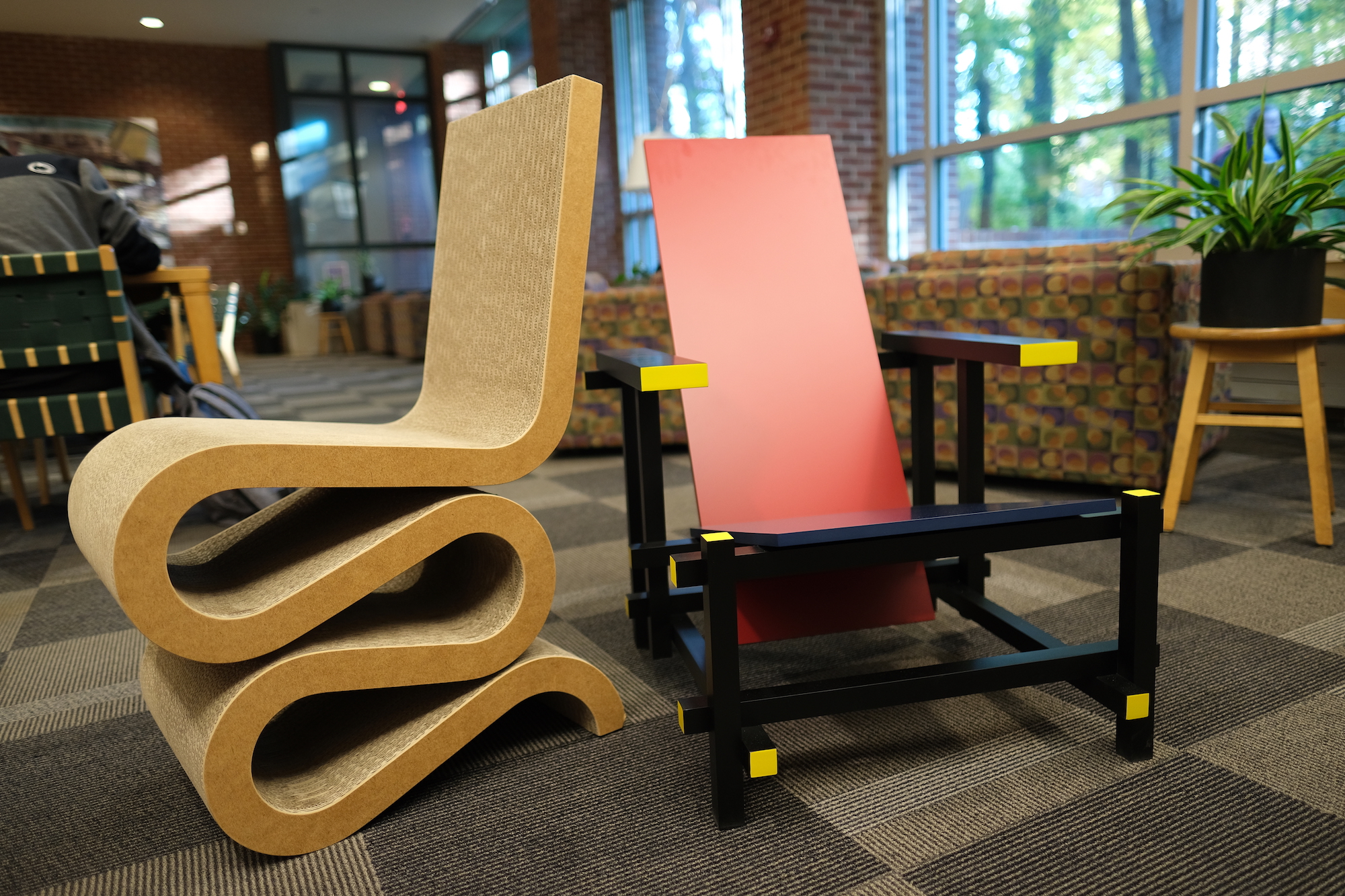 Two of the new "Iconic Modern Chairs" in the Architecture and Landscape Architecture Library