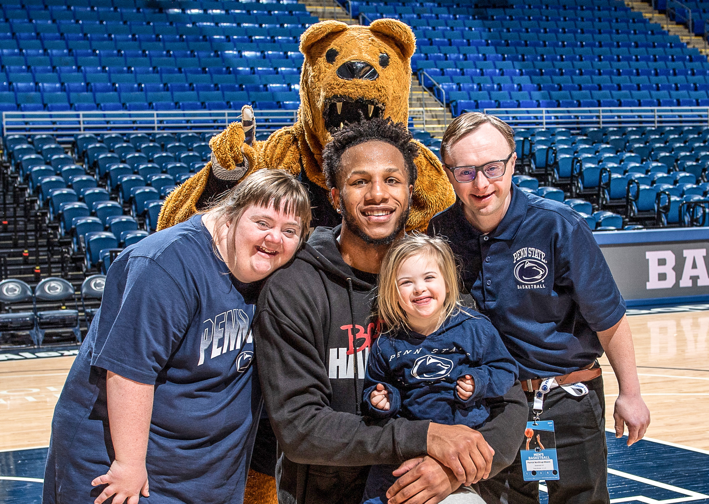 group of individuals with the Nittany Lion