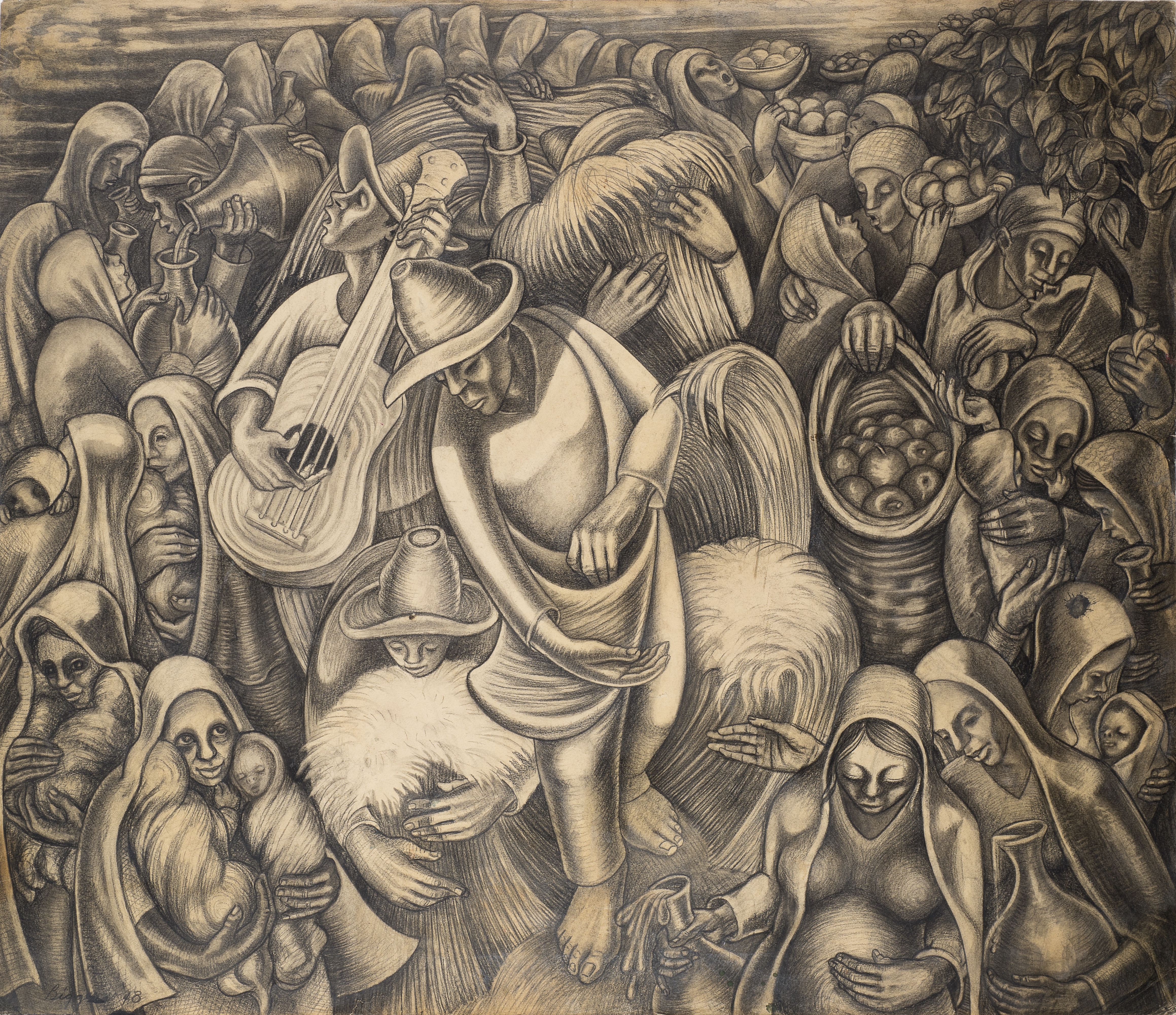 John Biggers, Day of the Harvest (Harvest Song), 1948