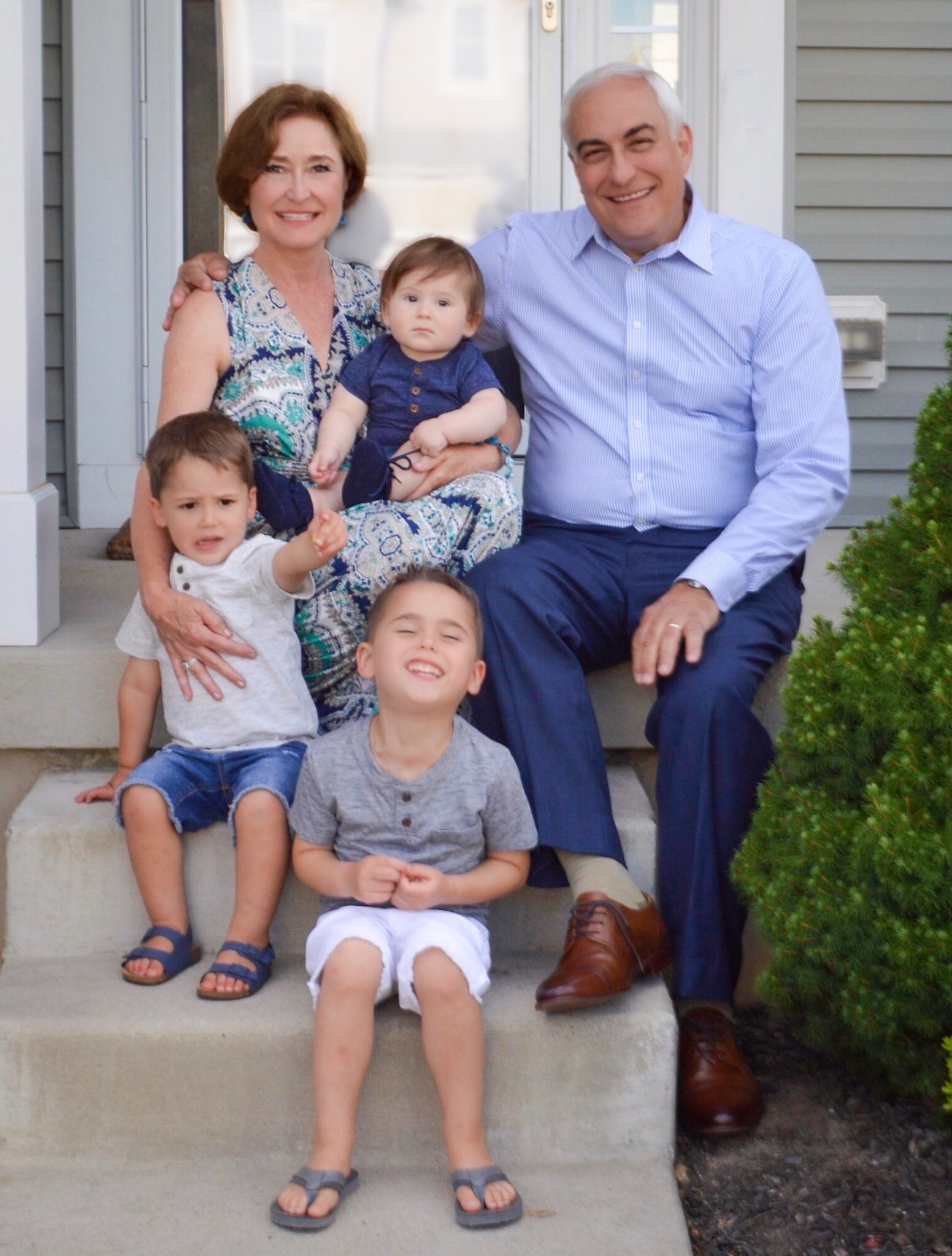 Dale DiSanto and wife, Patti, with grandsons Mathis, Ashton, and Beckham