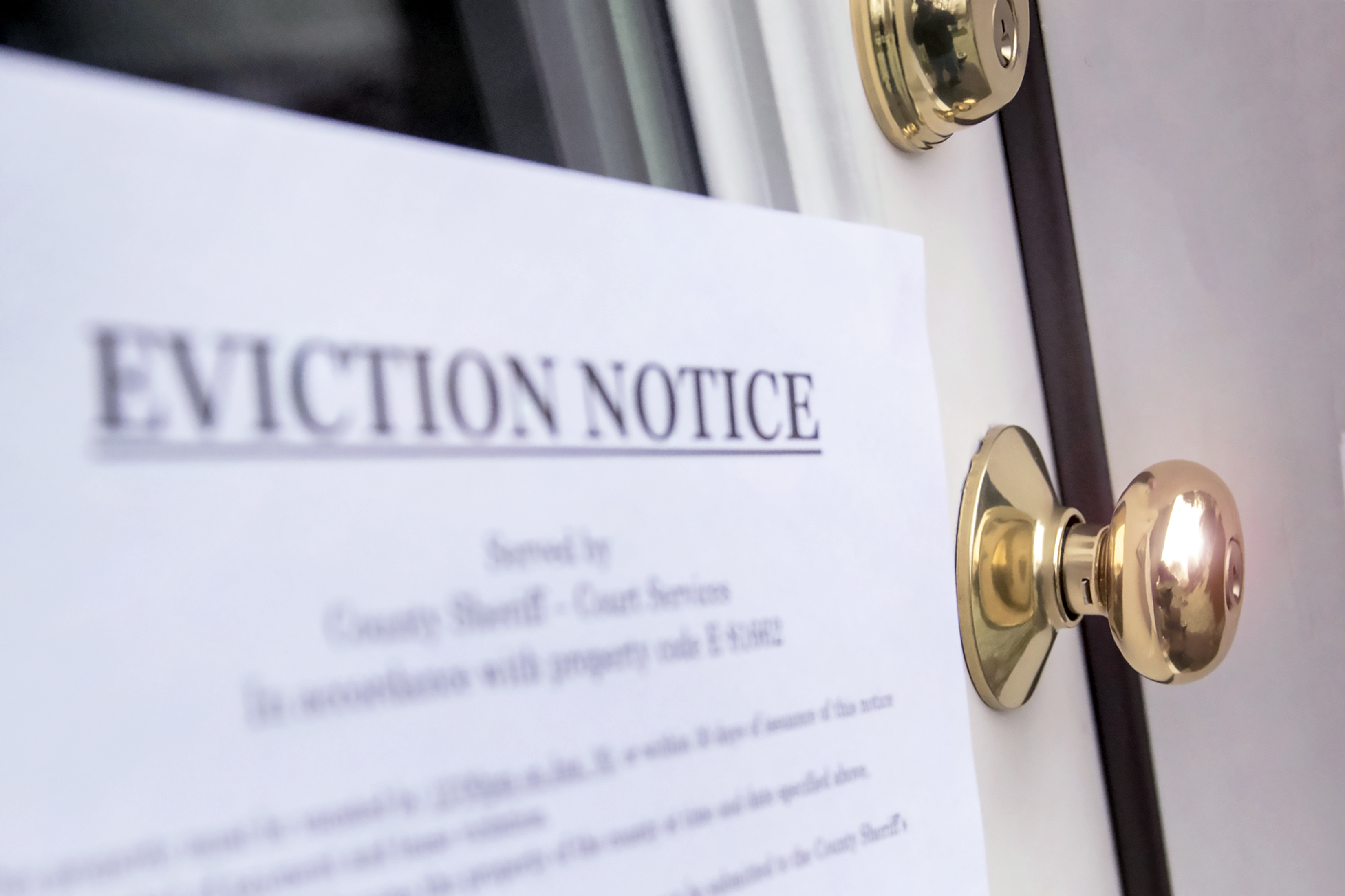 Eviction notice photoillustration