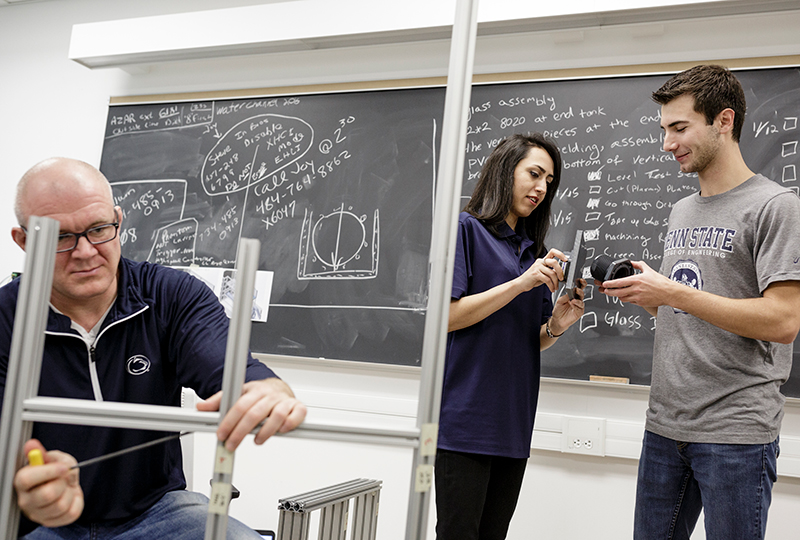 Students and Faculty in the Fluid Dynamics Lab