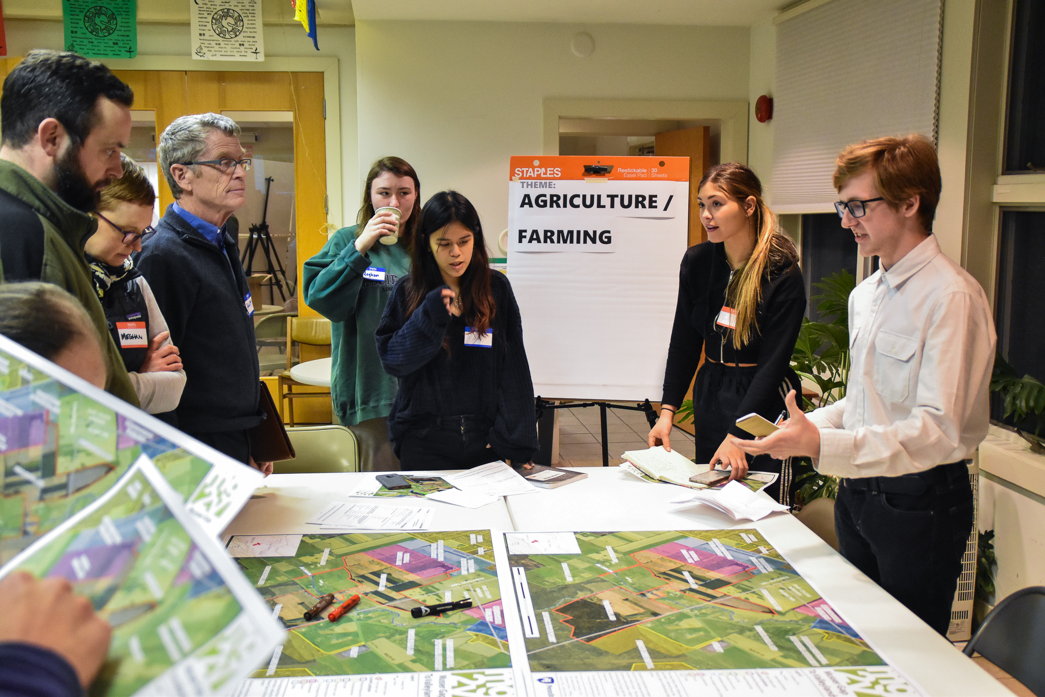 Landscape architecture students engage with the community at the Feb. 7 meeting.