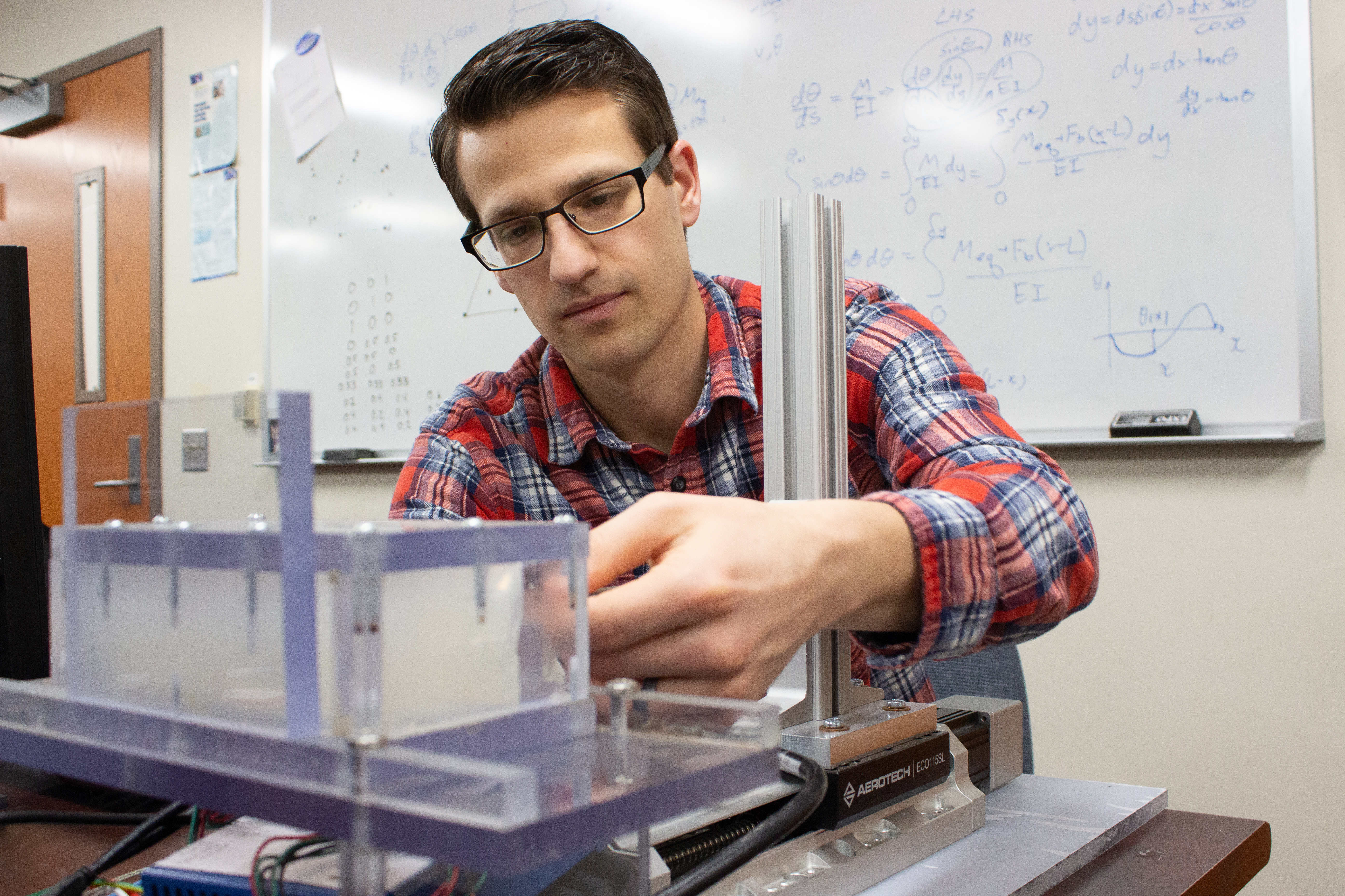 Brad Hanks works in the EDOG lab. 