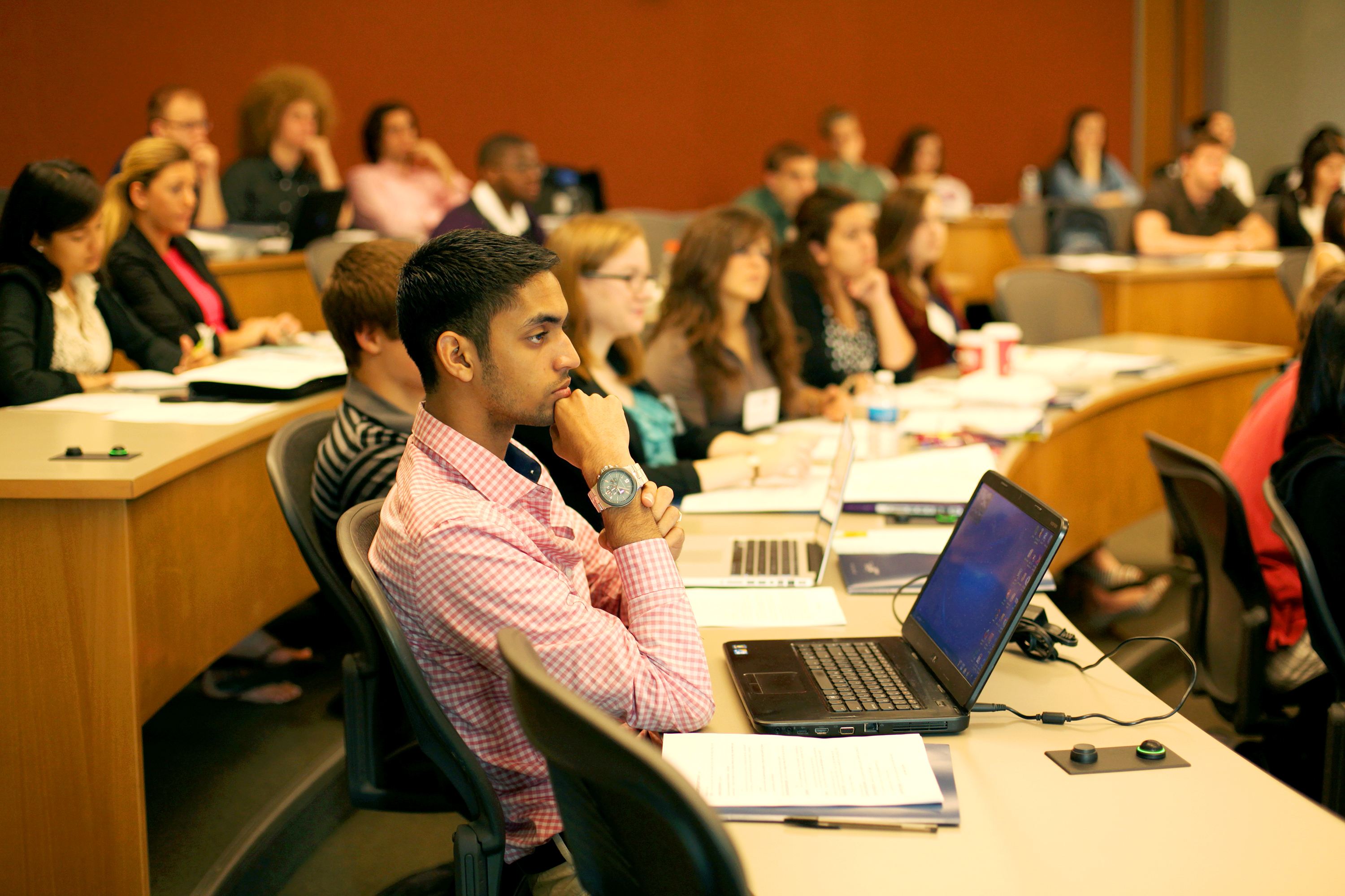 Penn State Law students studying in a classroom