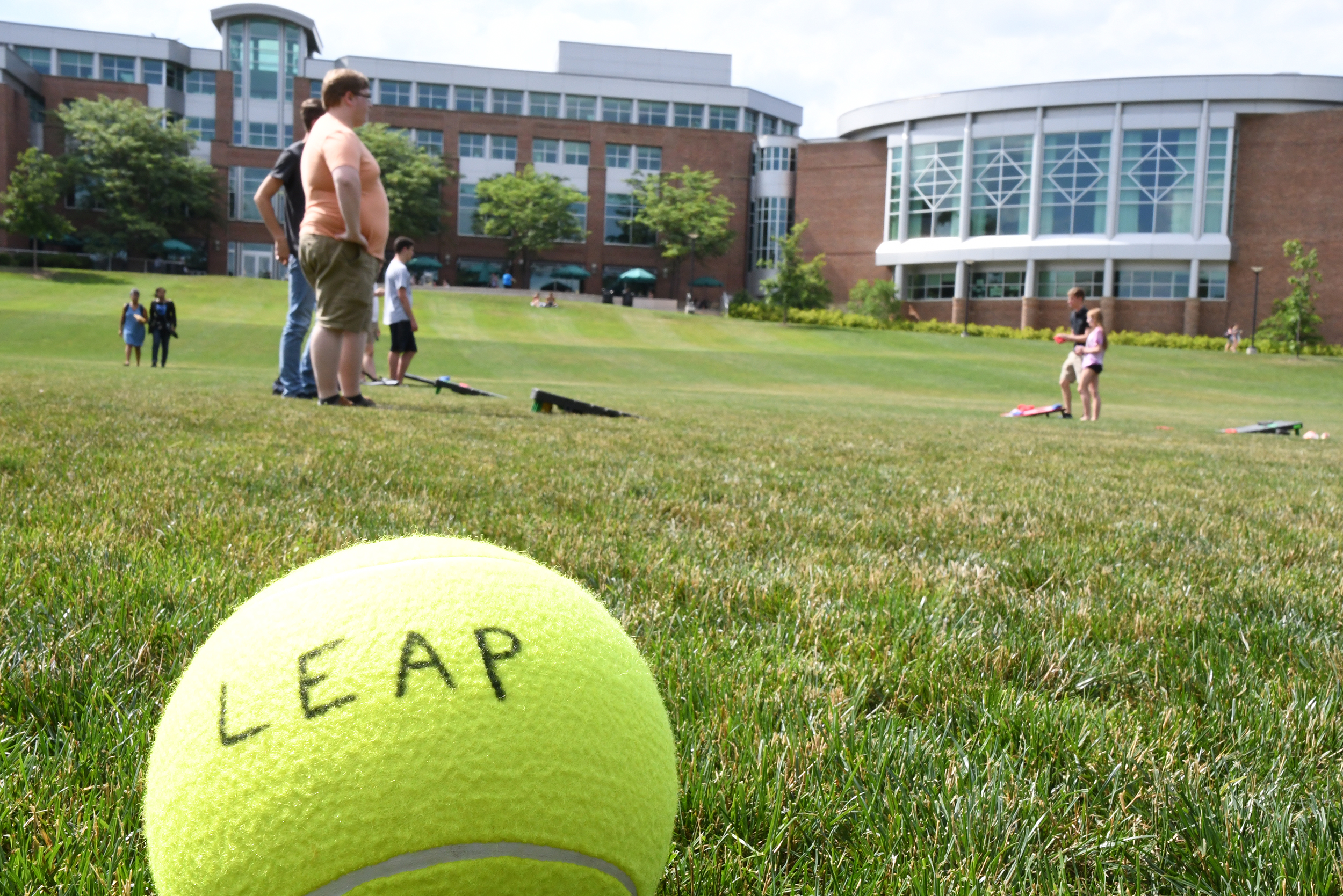 Students playing games at University Park campus