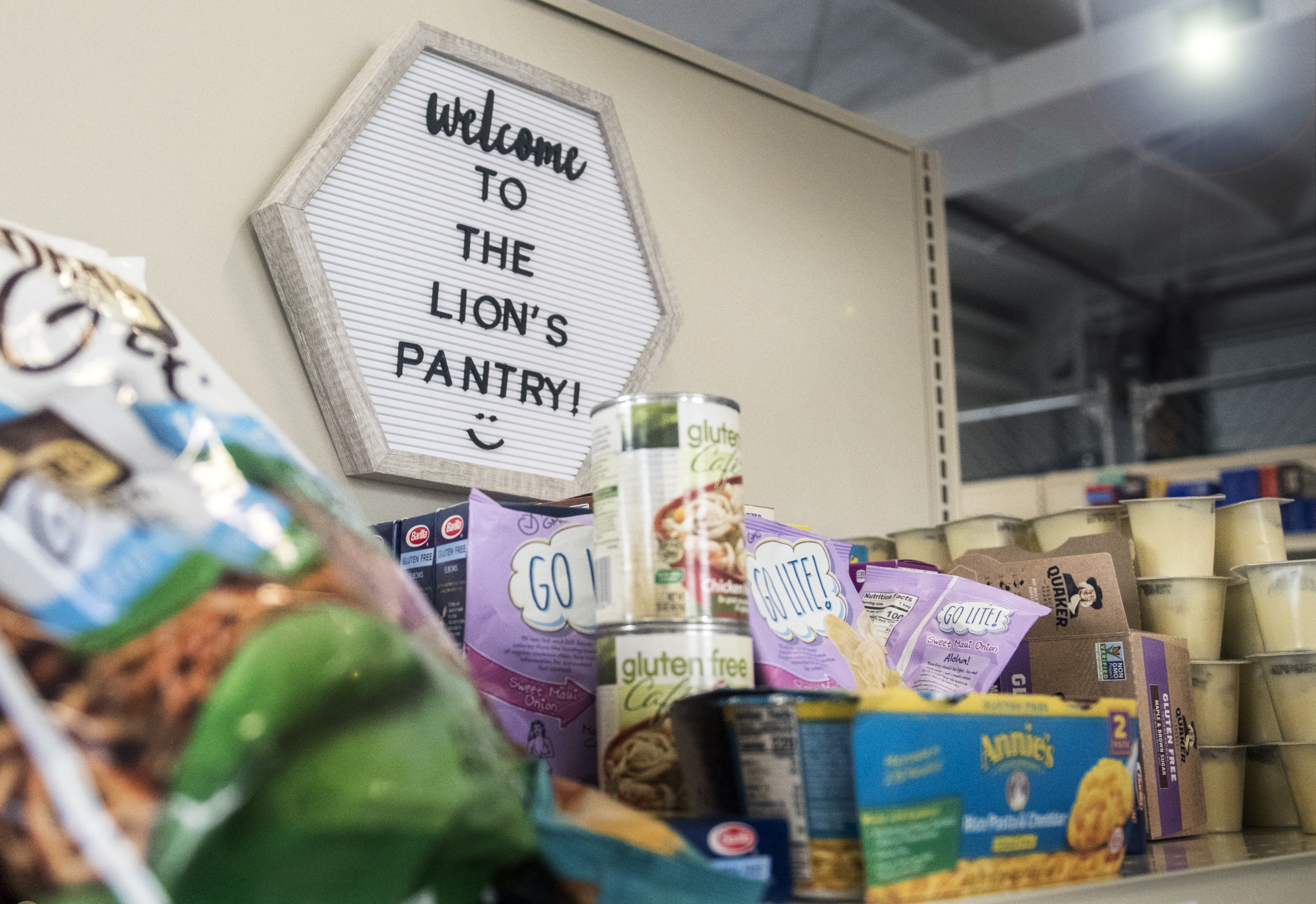 shelf at Lions Pantry