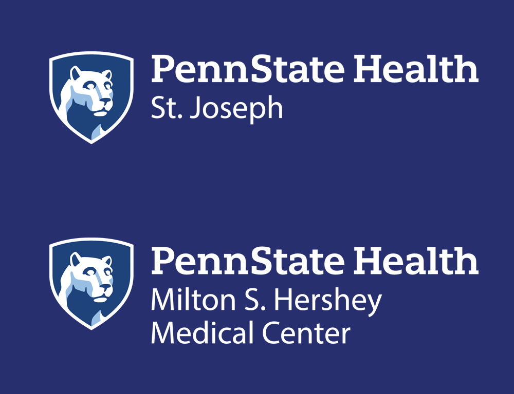 The logos for Penn State Health St. Joseph and Penn State Health Milton S. Hershey Medical Center