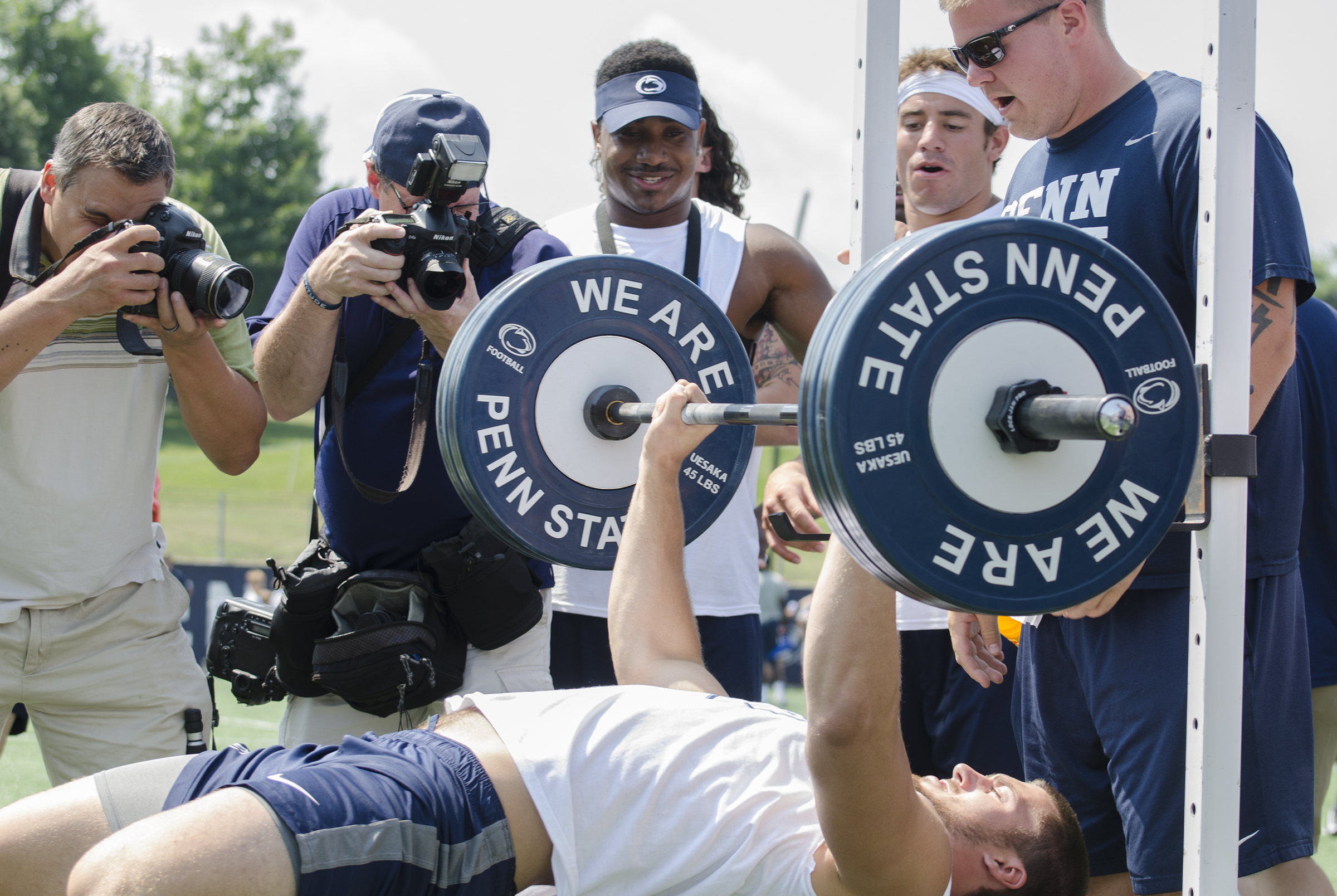 Jesse James on the bench press