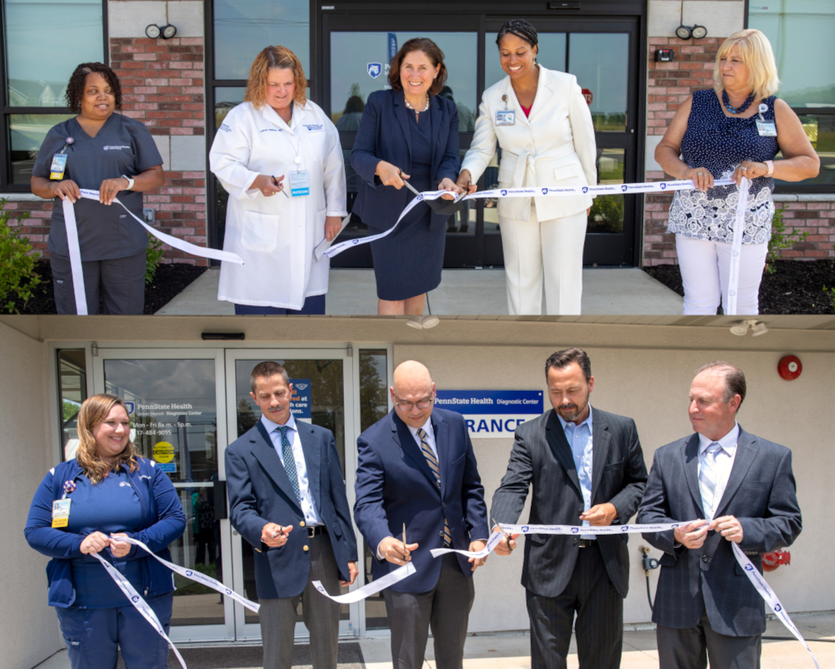 Staff cut ribbons at two new Penn State Health Medical Group locations