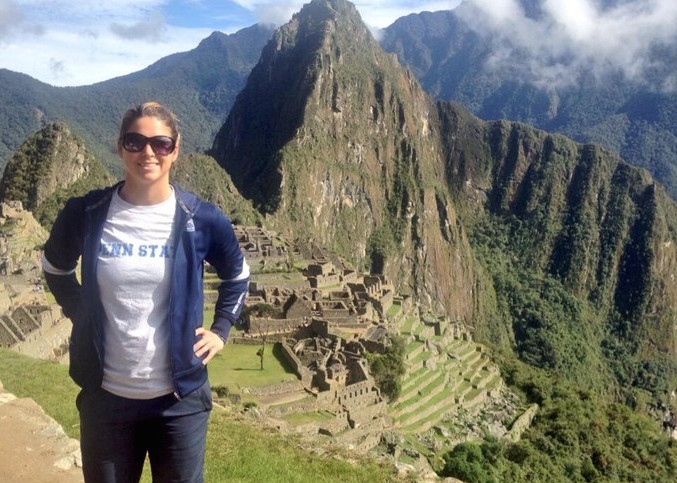 Lehigh Valley student Mandy Marquardt stands at Machu Picchu in Peru.