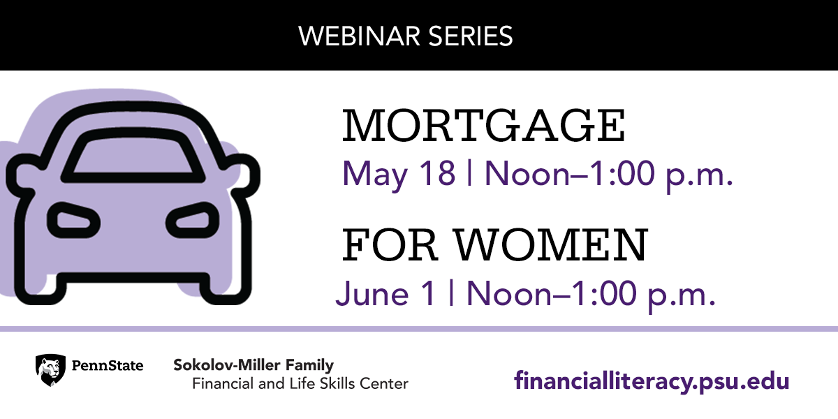 Mortgage May 18 noon-1 p.m. For Women June 1 noon-1 p.m.