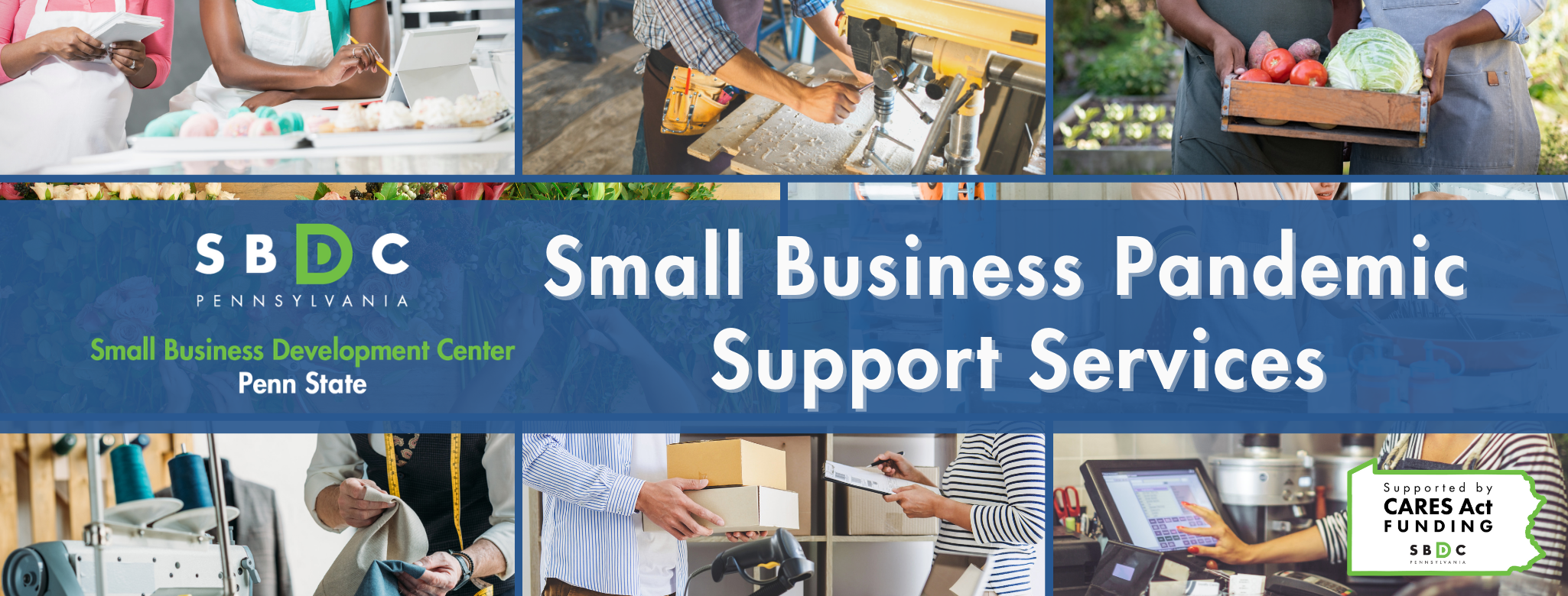 Penn State SBDC Small Business Pandemic Support Services Graphic