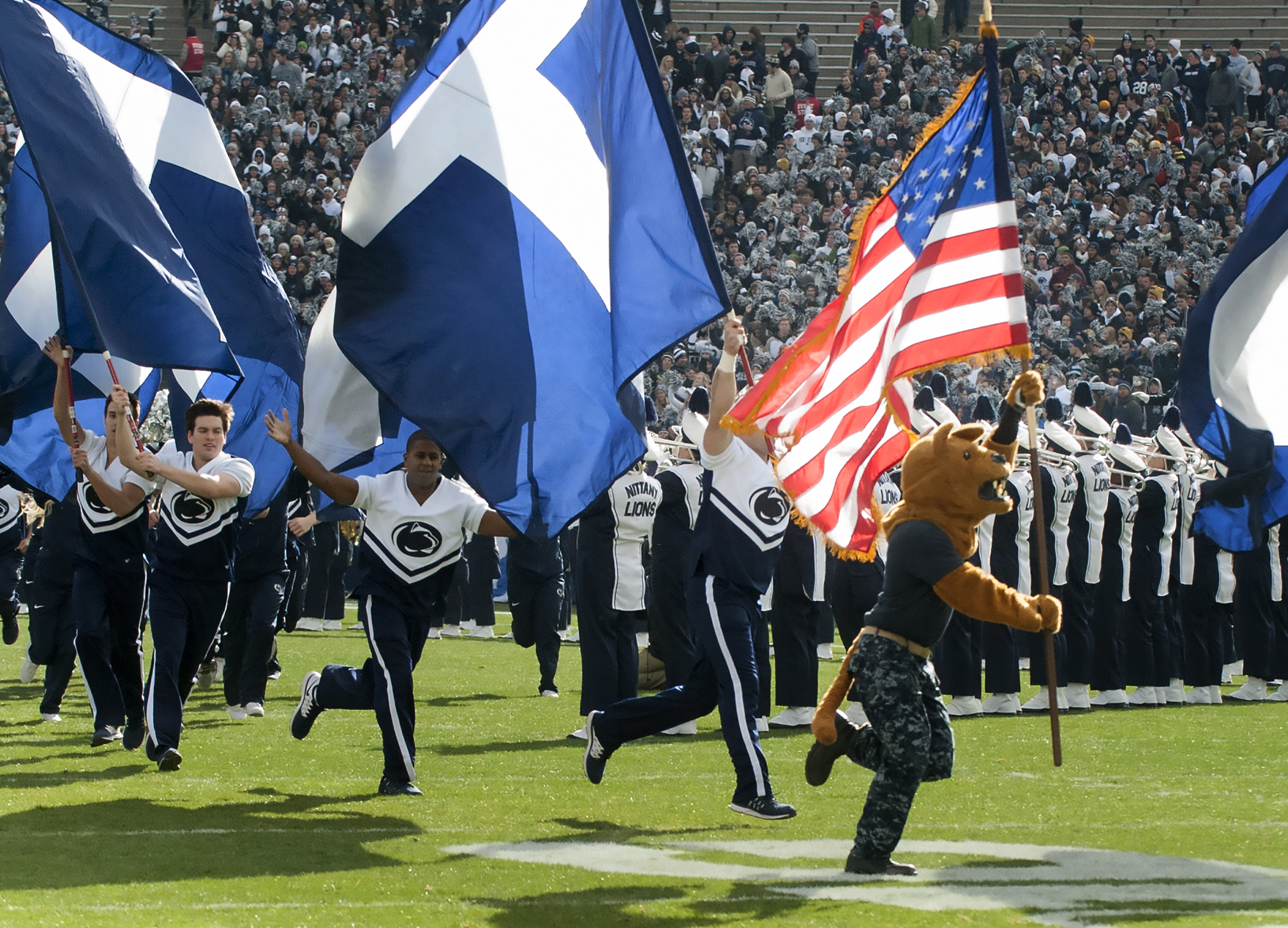 Nittany Lion with Flag