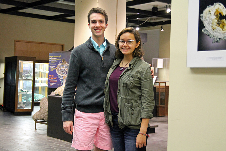 First-year students Brian Swab; mining engineering; and Ana Isabel De La Fuente Duran; materials science; are the College of Earth and Mineral Sciences' first Millennium Scholars