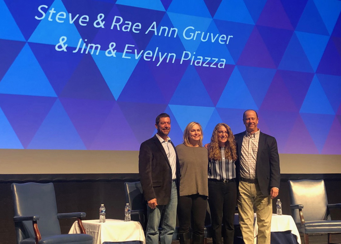 Jim and Evelyn Piazza and Stephen and Rae Ann Gruver presented "Love Mom & Dad" to about 2,500 fraternity and sorority members at Penn State's University Park campus on Nov. 17. 