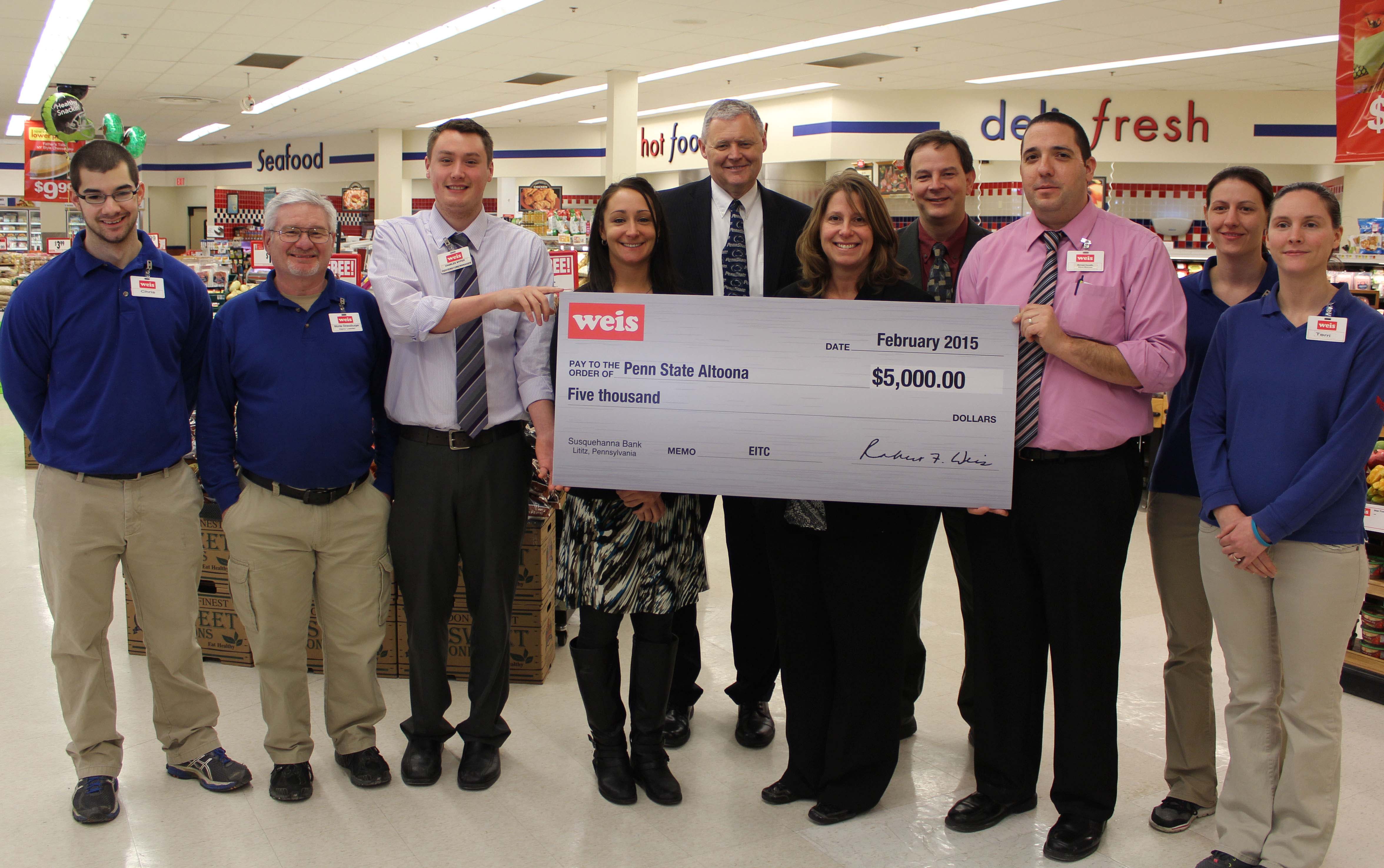 Weis Markets Designates Support for Penn State Altoona Enrichment Programs    