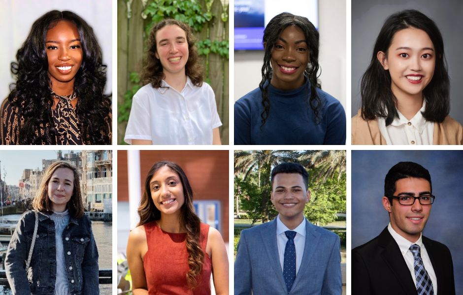 Eight peer adviser headshots