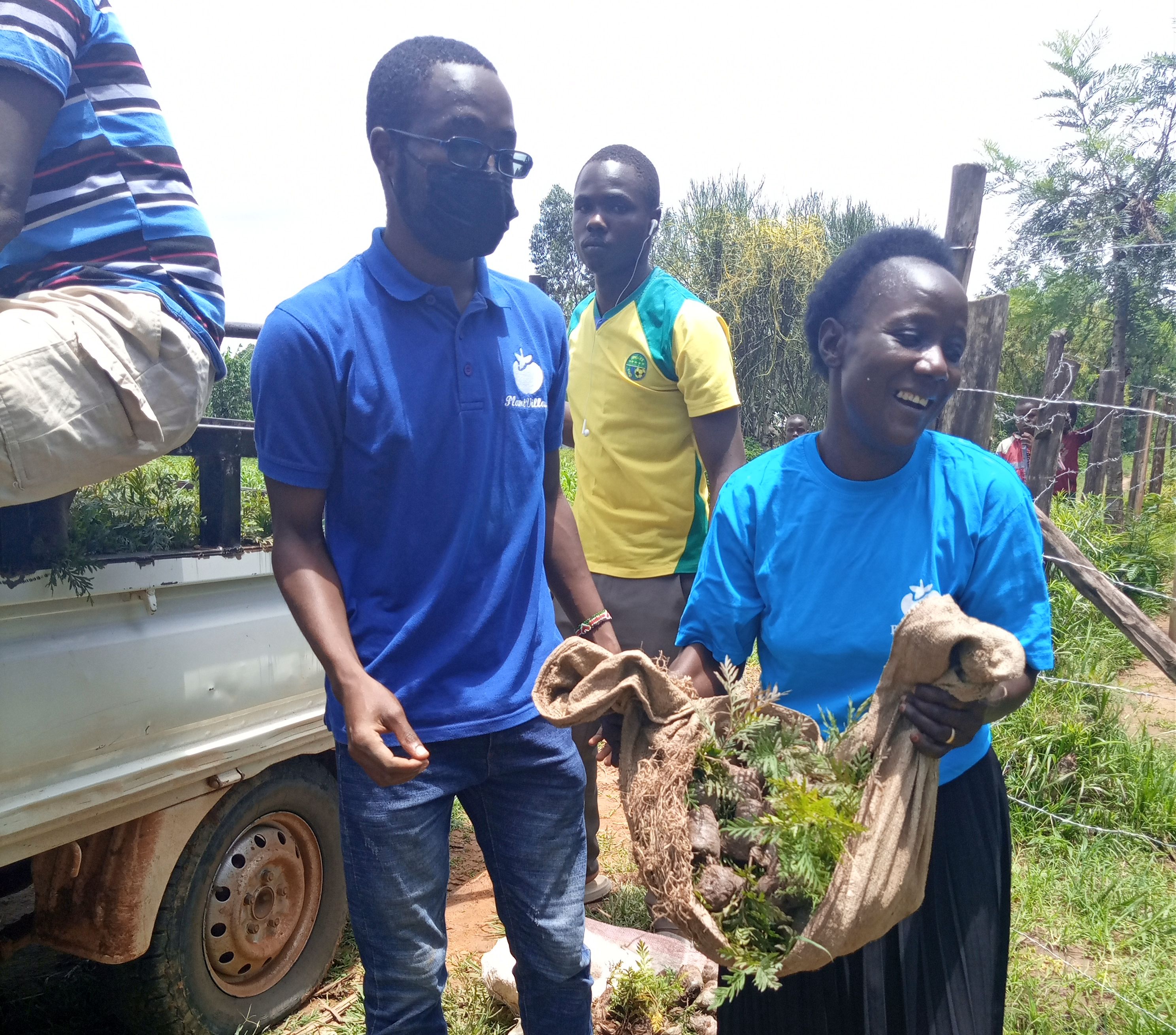 PlantVillage farmer receives trees