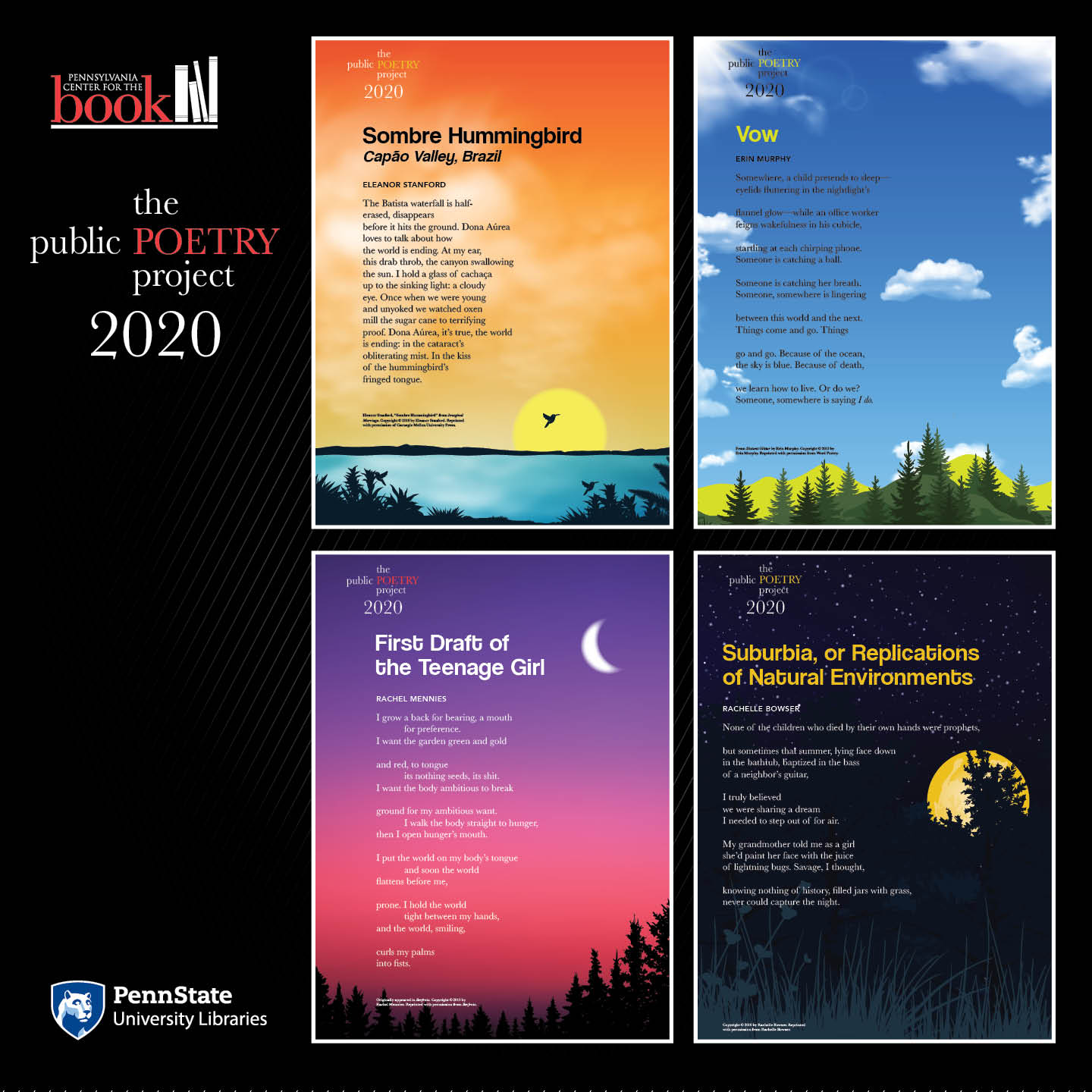 Public Poetry Project 2020 poster montage