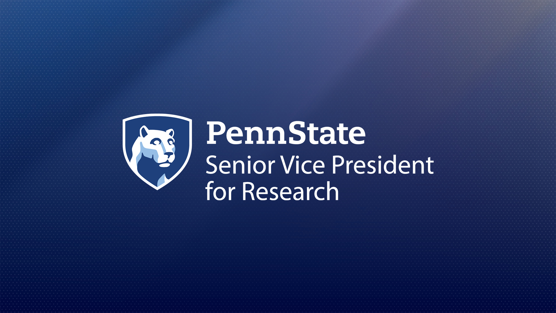 Penn State Senior Vice President for Research Logo