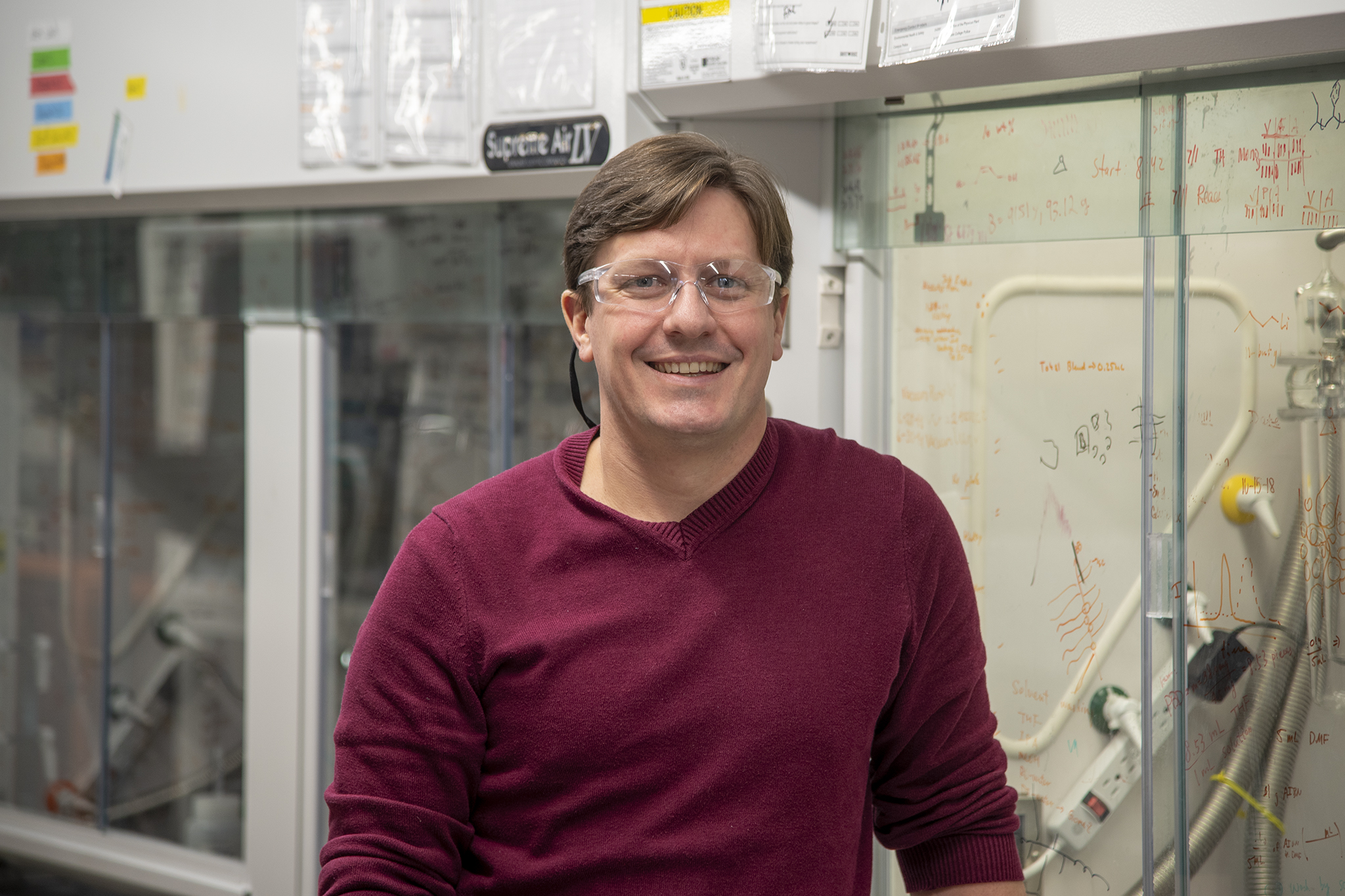 Penn State professor Robert Hickey stands in his laboratory. 