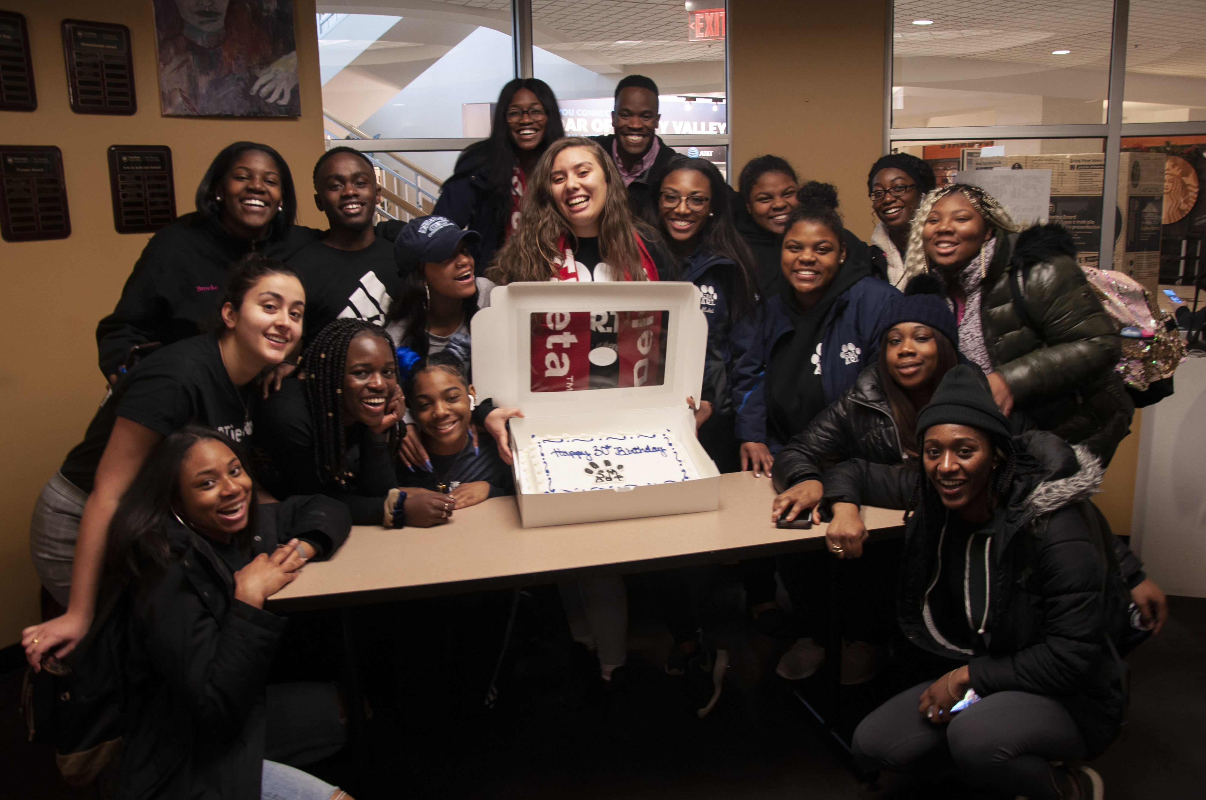 The Student Minority Advisory and Recruitment Team at Penn State celebrated its 30th anniversary on Dec. 5, 2019, with a cake-cutting event at the Paul Robeson Cultural Center.