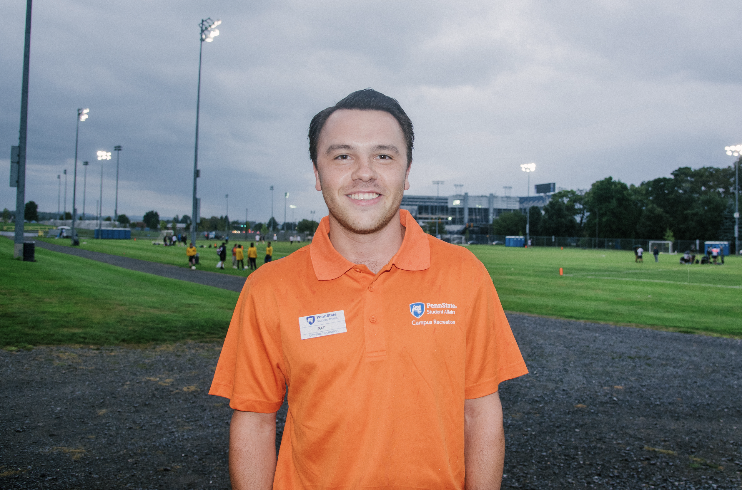 Photo of Patrick Marino during night time at the fields