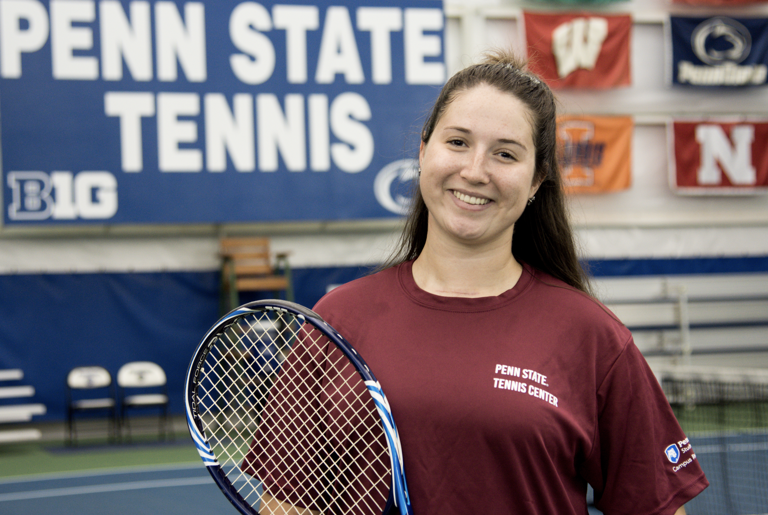 Jordan Smithberger of Campus Recreation's Tennis Center