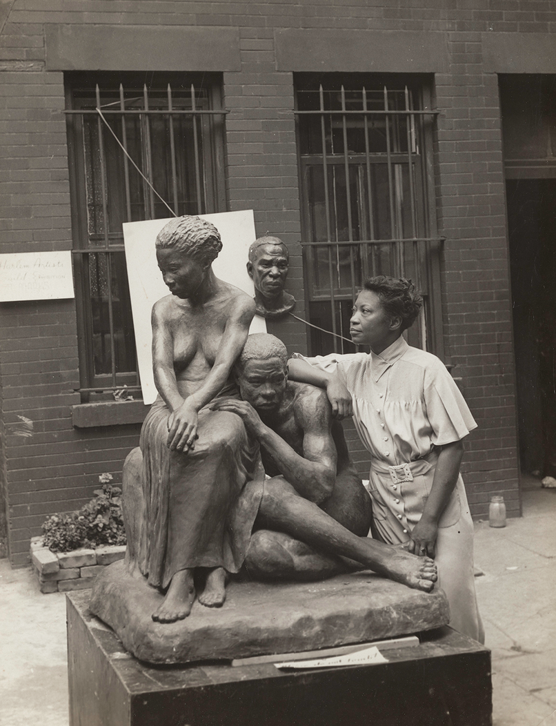 Andrew Herman, Augusta Savage with Her Sculpture “Realization,” 1938