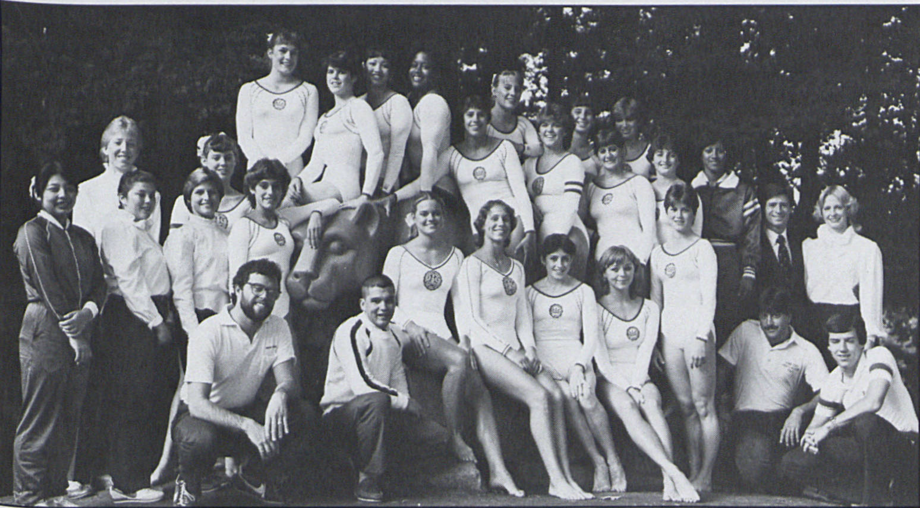 Lawrence Mattivi and women's gymnastics team 1984