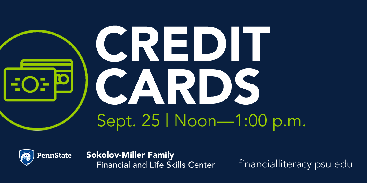 Credit Cards, September 25, noon to 1 p.m.