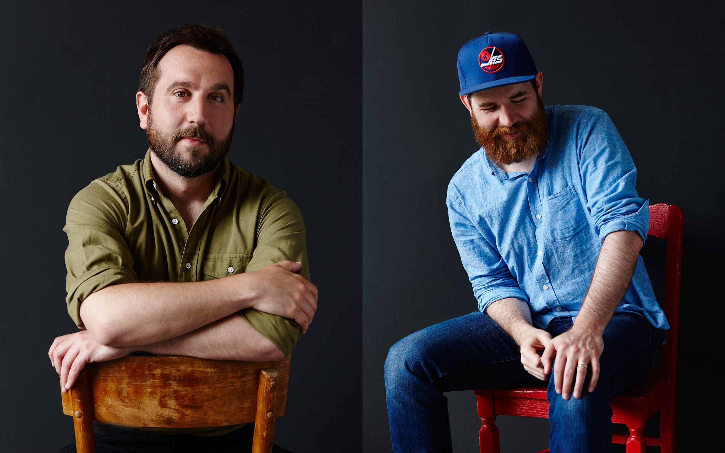 Portraits of Jason Kernevich, left, and Dustin Summers