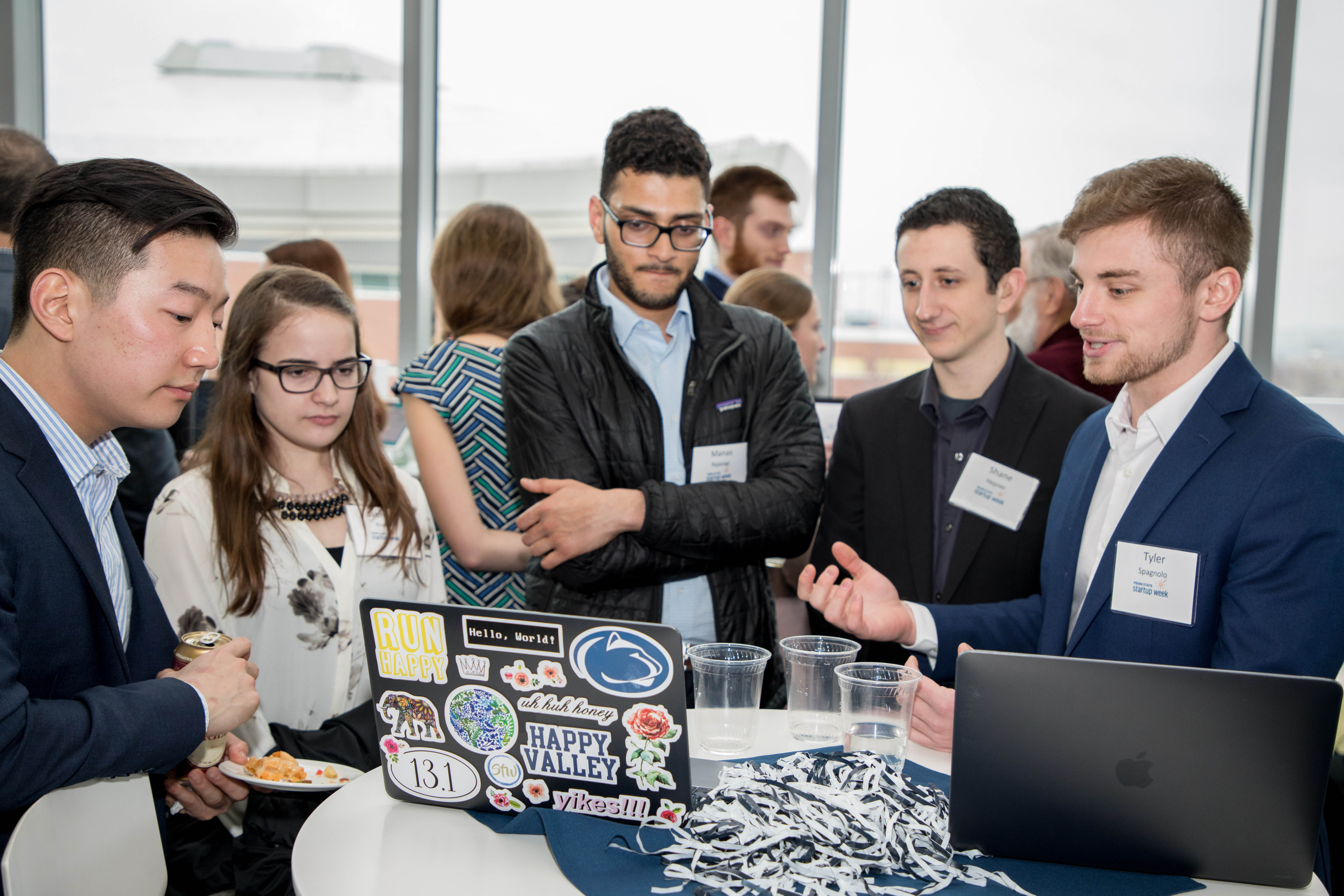 Students at Penn State Startup Week reception