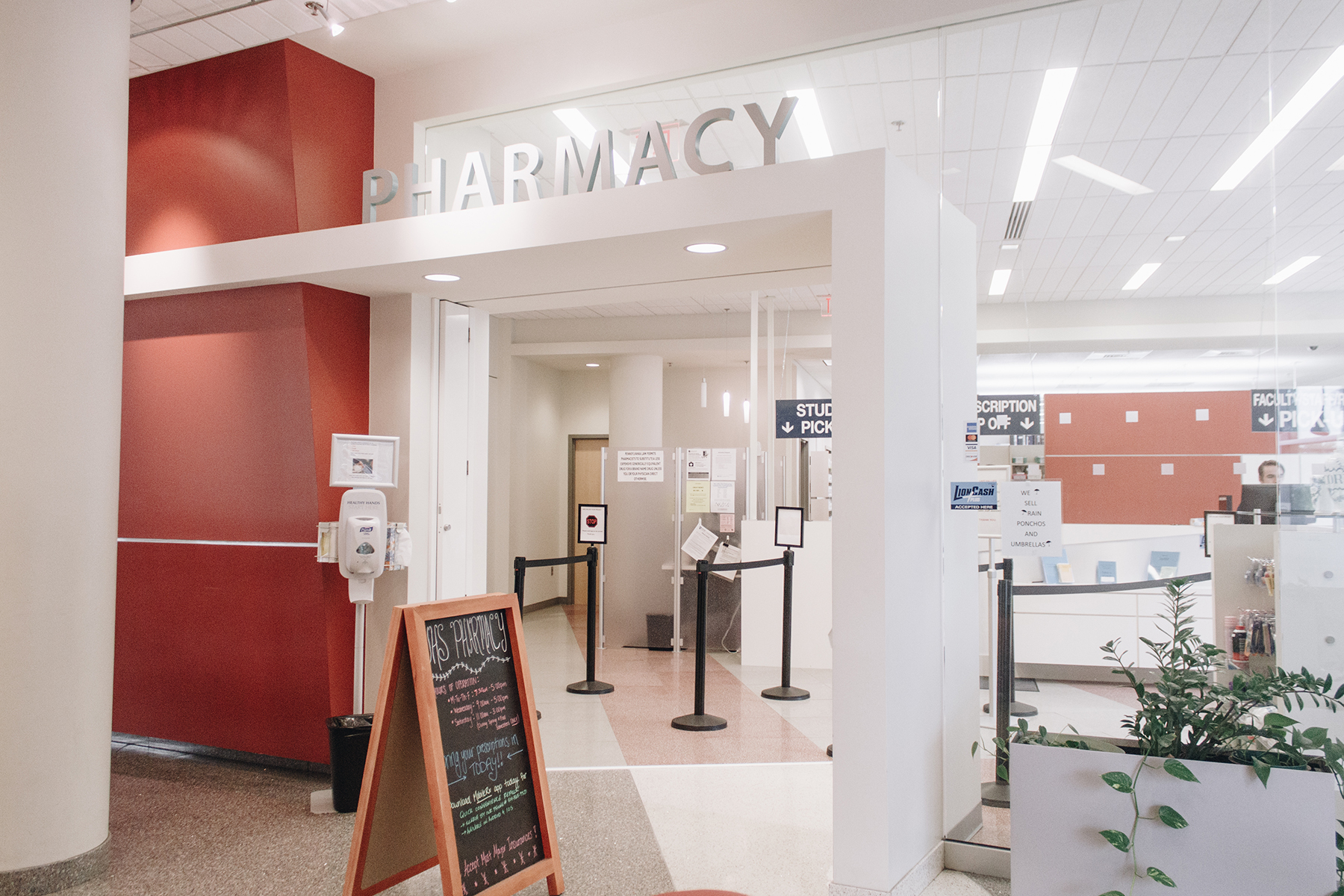 The UHS Pharmacy in the Student Health Center on Penn State's University Park campus. 