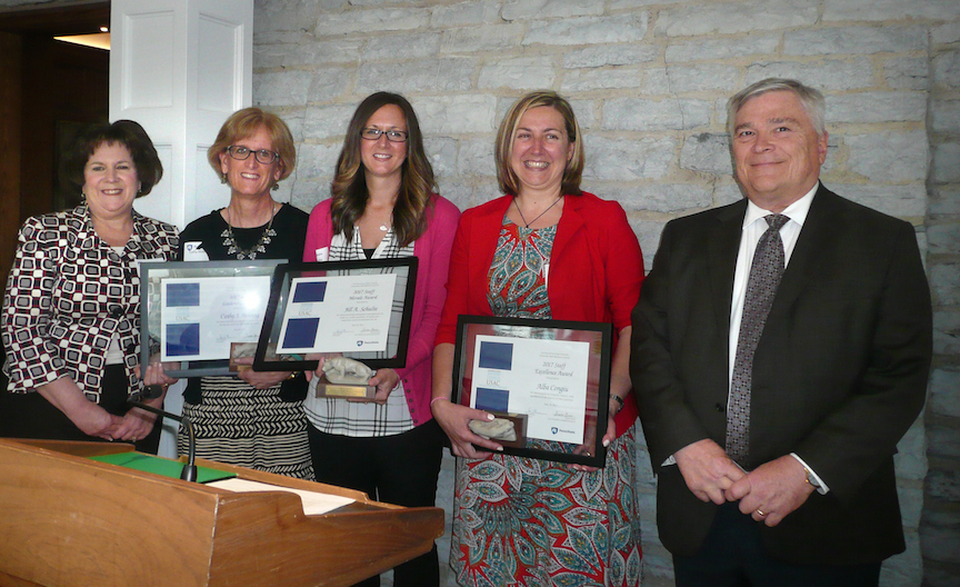 USAC award recipients and President Barron