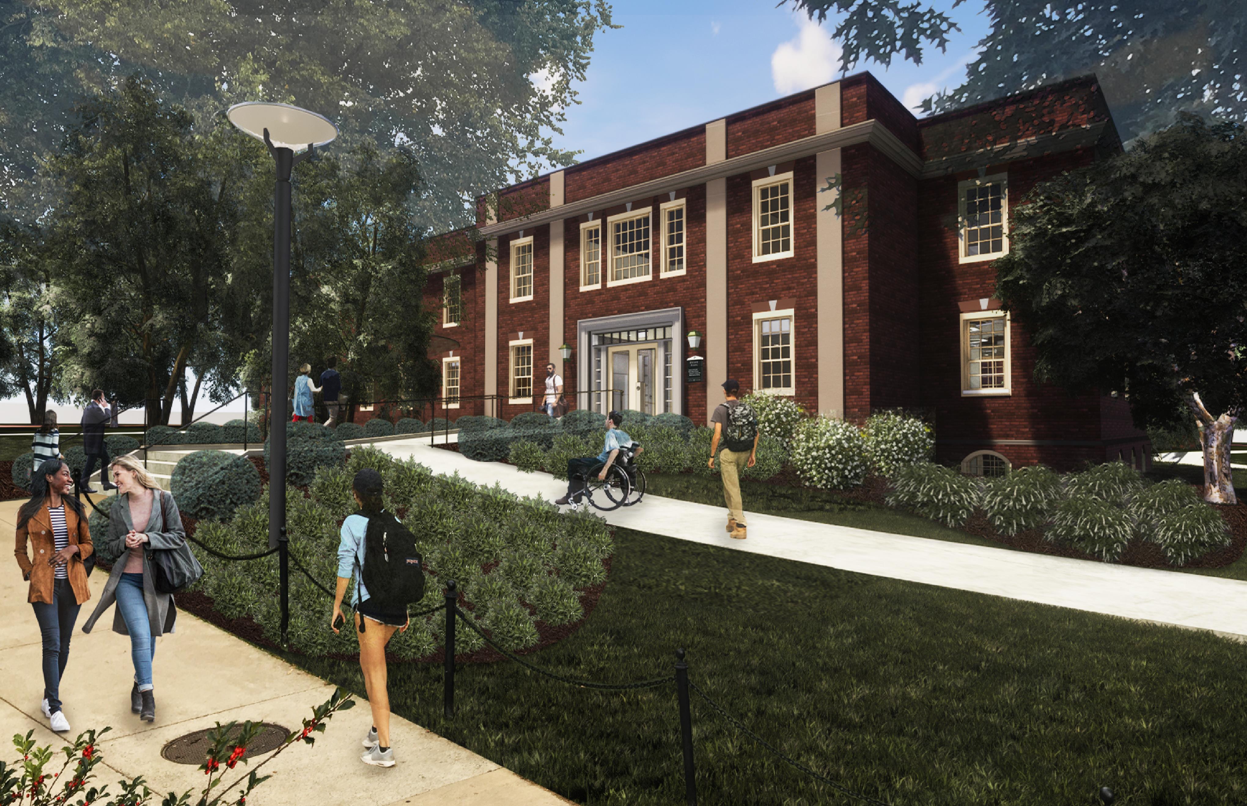 Architect's rendering of Student Veteran Center