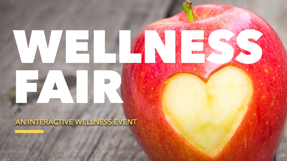 Wellness Fair (Apple with a heart-shaped bite)