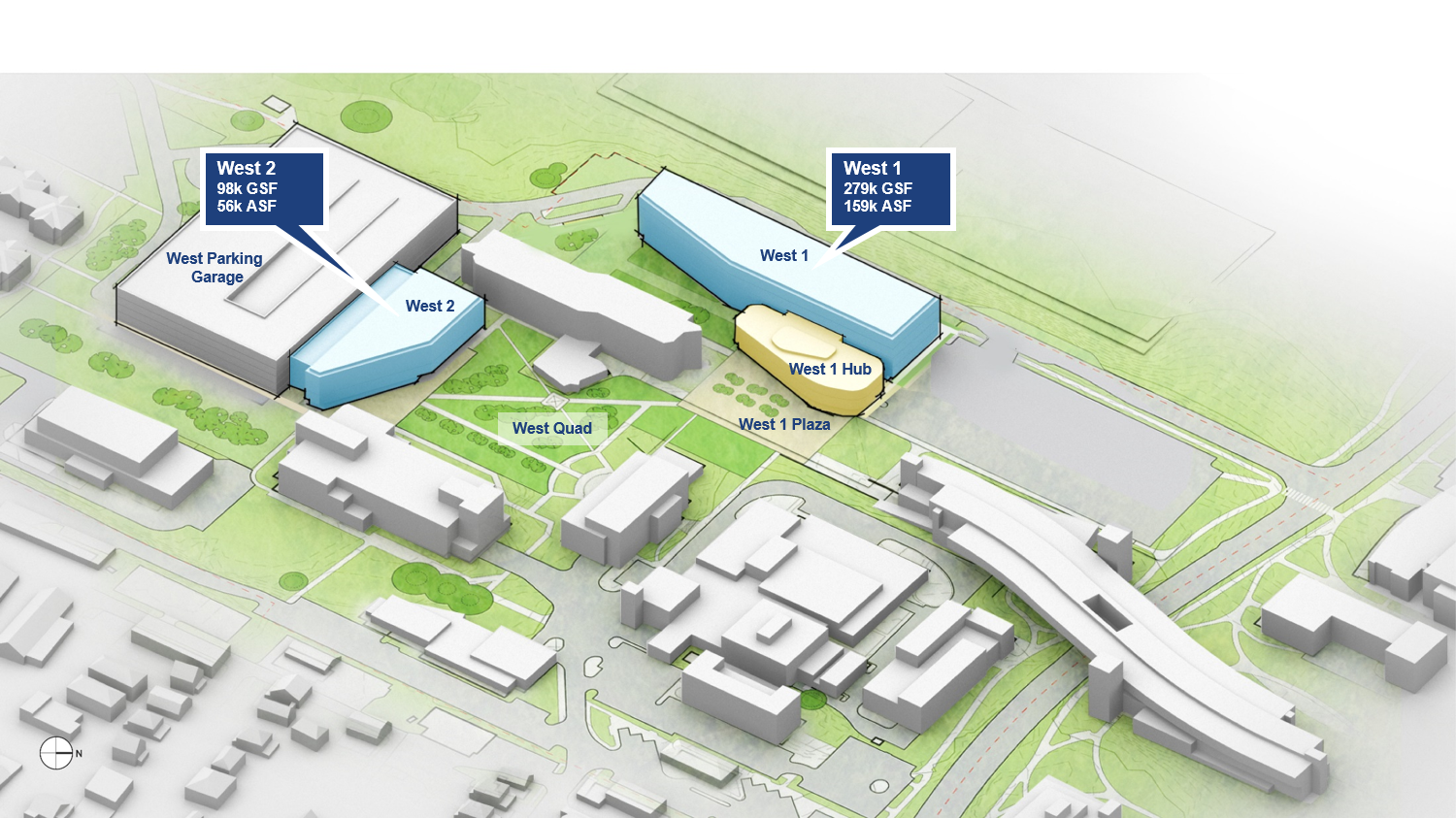 Map of West 1 and West 2