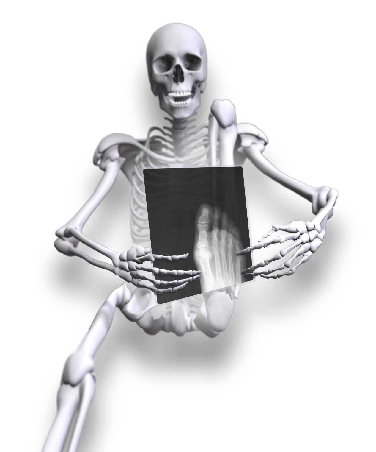 skeleton reading foot x-ray